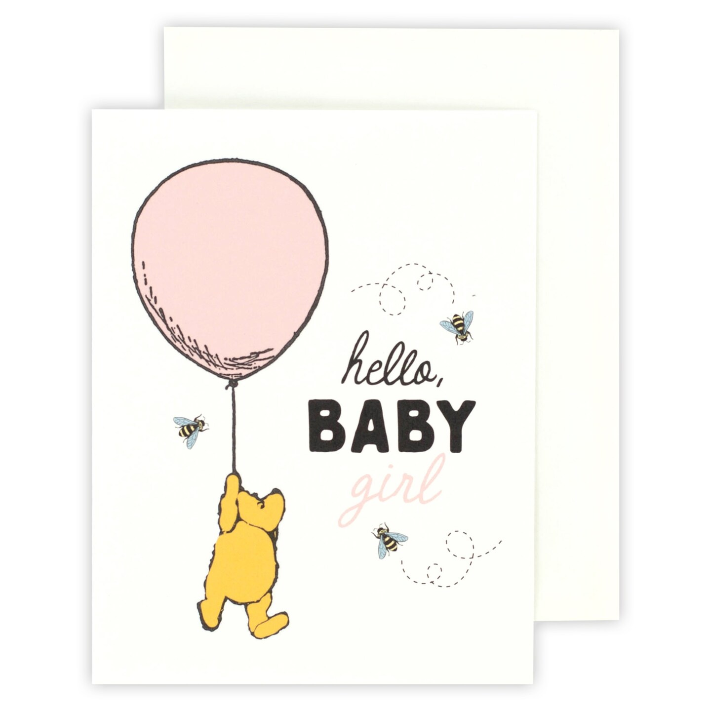 Echo Park Winnie The Pooh Greeting Card 1/Pkg-Hello Baby Girl