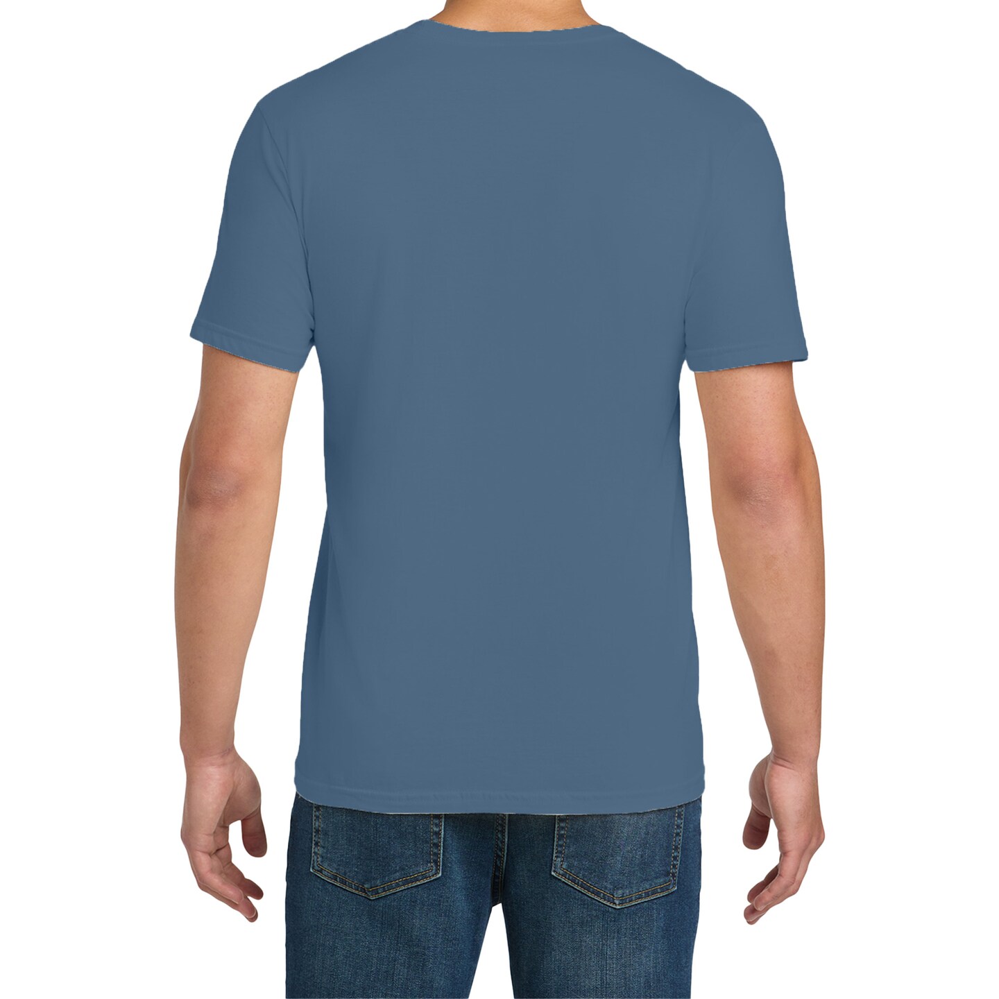 Gildan Unisex Softstyle T-Shirt Bundle, Indigo Blue Short Sleeve Crewneck Blanks for DIY Printing