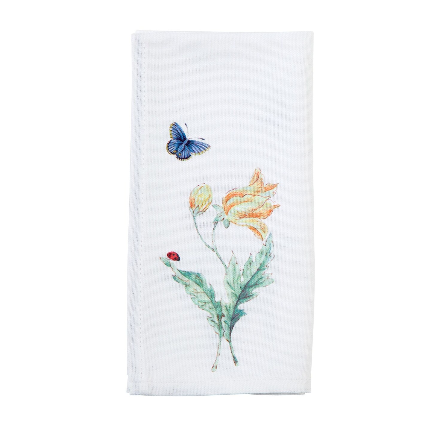 Lenox Butterfly Meadow Garden Napkins, Set of 4, Multicolor - 19"W x 19"L