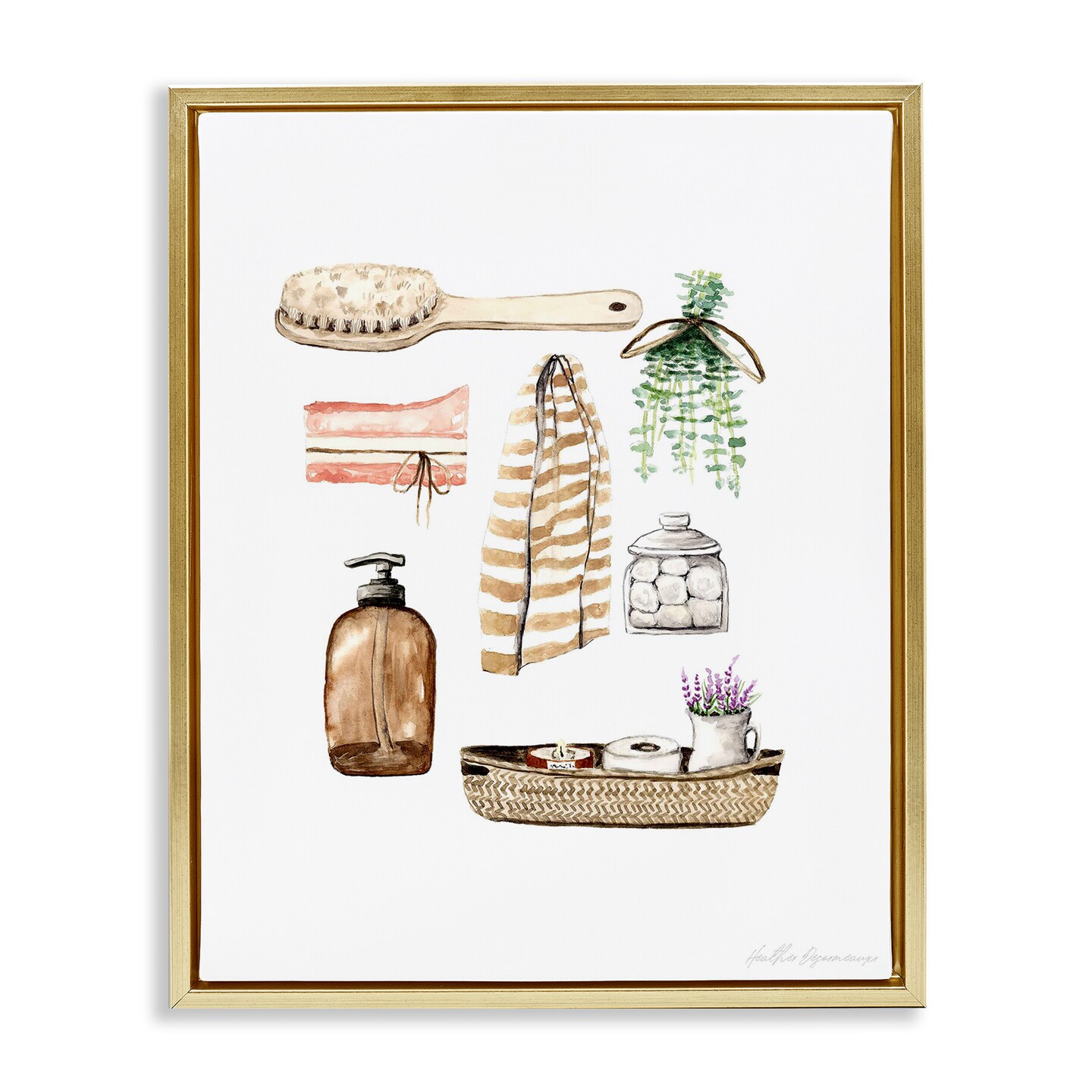 Stupell Industries Bathroom Goods Chart Floating Frame By Heather Desormeaux