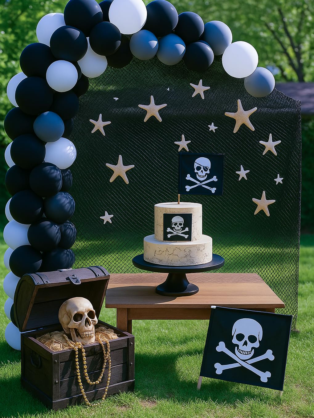 Fishing Net Decor &#x2013; Real Repurposed 5x7ft Fishing Net for Wall, Beach Party &#x26; Nautical Decorations &#x2013; Authentic Fish Netting for Pirate &#x26; Mermaid Parties &#x2013; Indoor Outdoor Coastal Home D&#xE9;cor