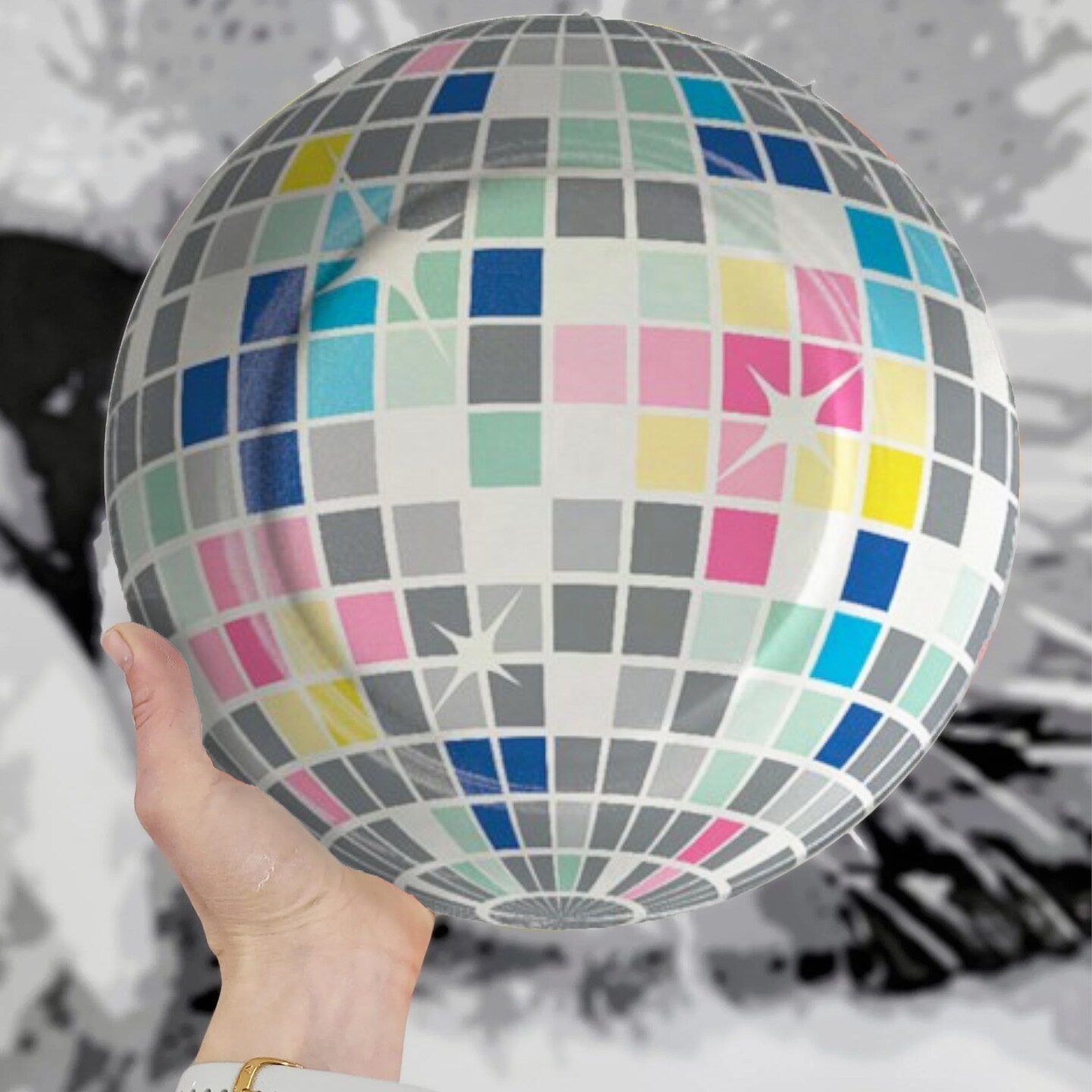 Birthday Beats Disco Ball Paper Dessert Plates 8 Count Party Tableware 7 Inch