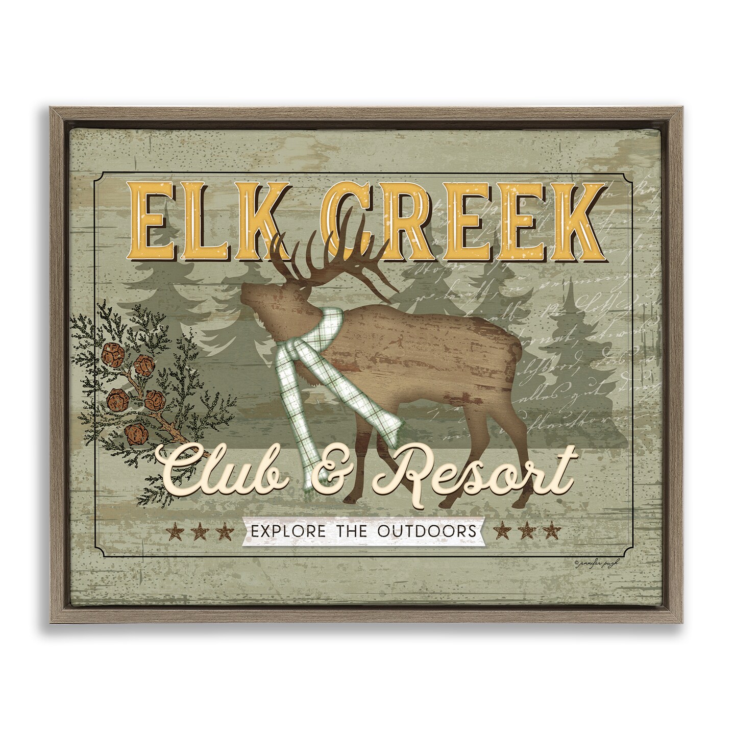Stupell Industries Elk Creek Club Resort Floating Frame By Jennifer Pugh