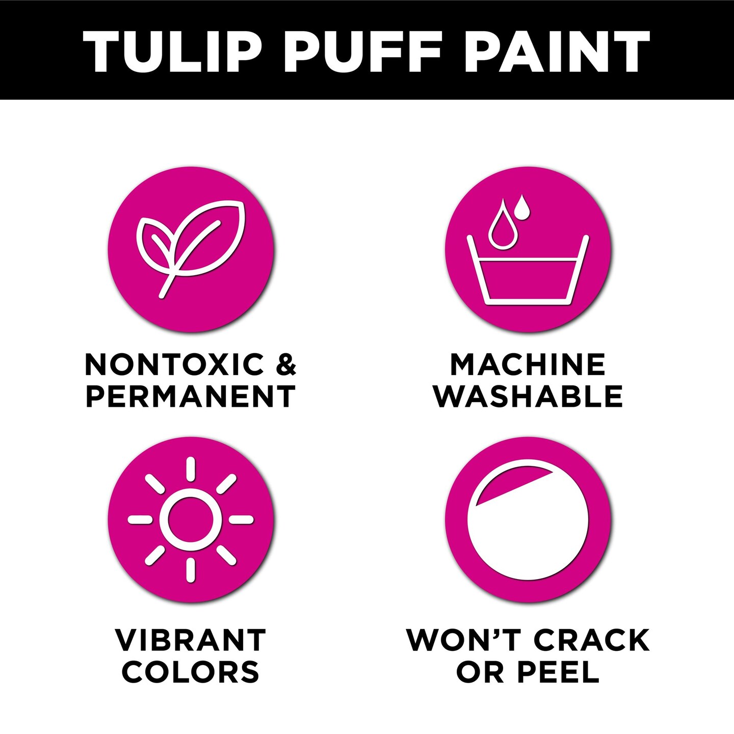 Tulip Puff Paint Metallic Gold, Multi-Surface Craft Paint, 4 fl. oz. 3 Pack