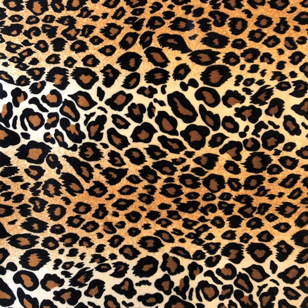 86% Polyester &14% Spandex Safari Printed Stretch Velvet Fabric 52” Width