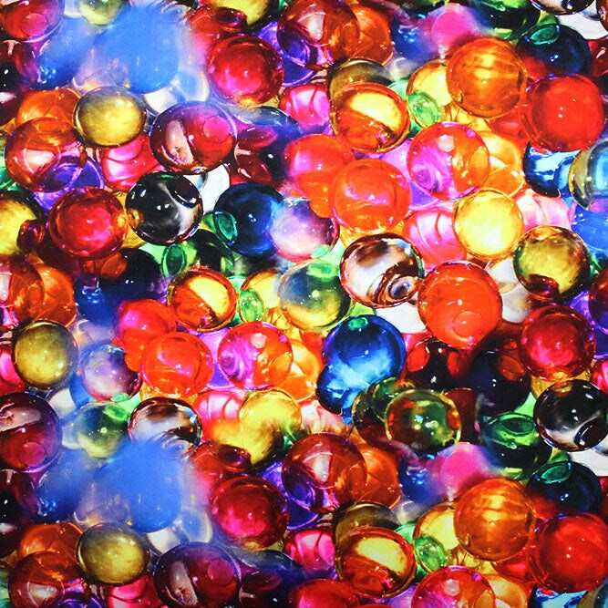 Glass Marbles Printed Spandex Fabric