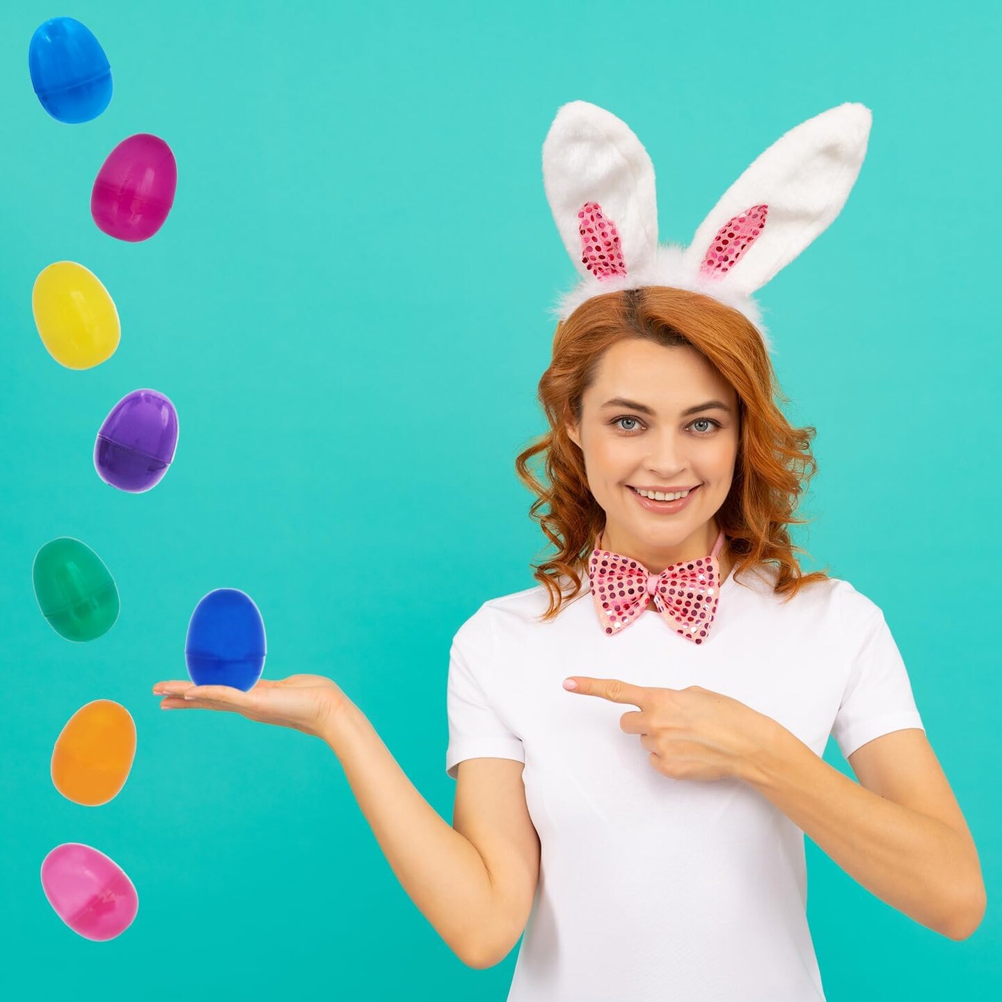 Fillable Easter Eggs 2.3" (500 Pack) with Hinge Bulk Colorful Bright Plastic Easter Eggs, Perfect for Easter Egg Hunt, Suprise Egg, Assorted Colors