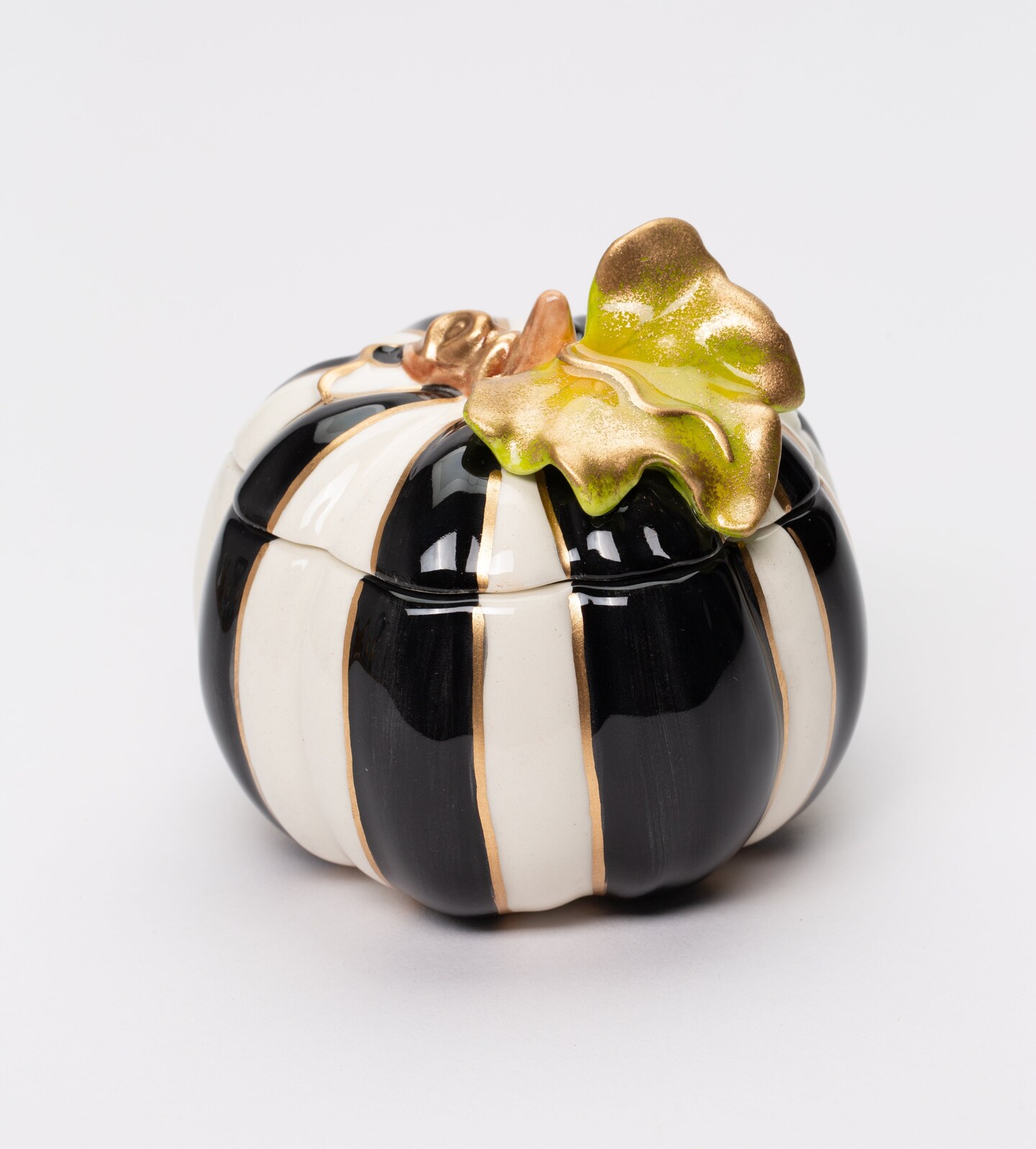Ceramic Black and White Small Pumpkin Box, Home D&#xE9;cor, Gift for Her, Gift for Mom, Kitchen D&#xE9;cor, Fall D&#xE9;cor, Halloween D&#xE9;cor