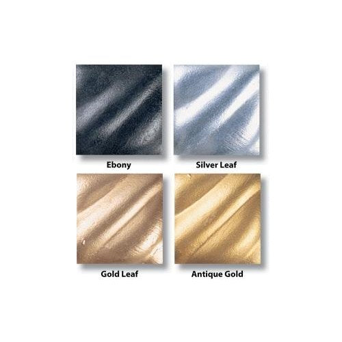 Amaco Rub &#x27;N Buff Wax Metallic Finish, 4 Color Assortment (Silver Leaf, Antique Gold, Gold Leaf, Ebony)