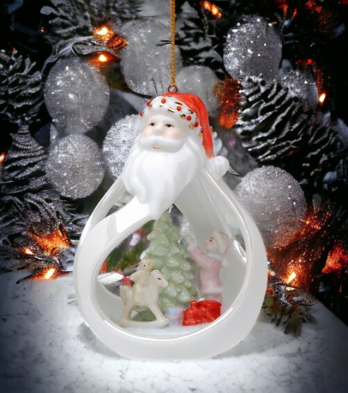 Ceramic Santa Ornament - Decorating Christmas Tree, Home Décor, Gift for Her, Gift for Mom, Kitchen Décor, Christmas Décor