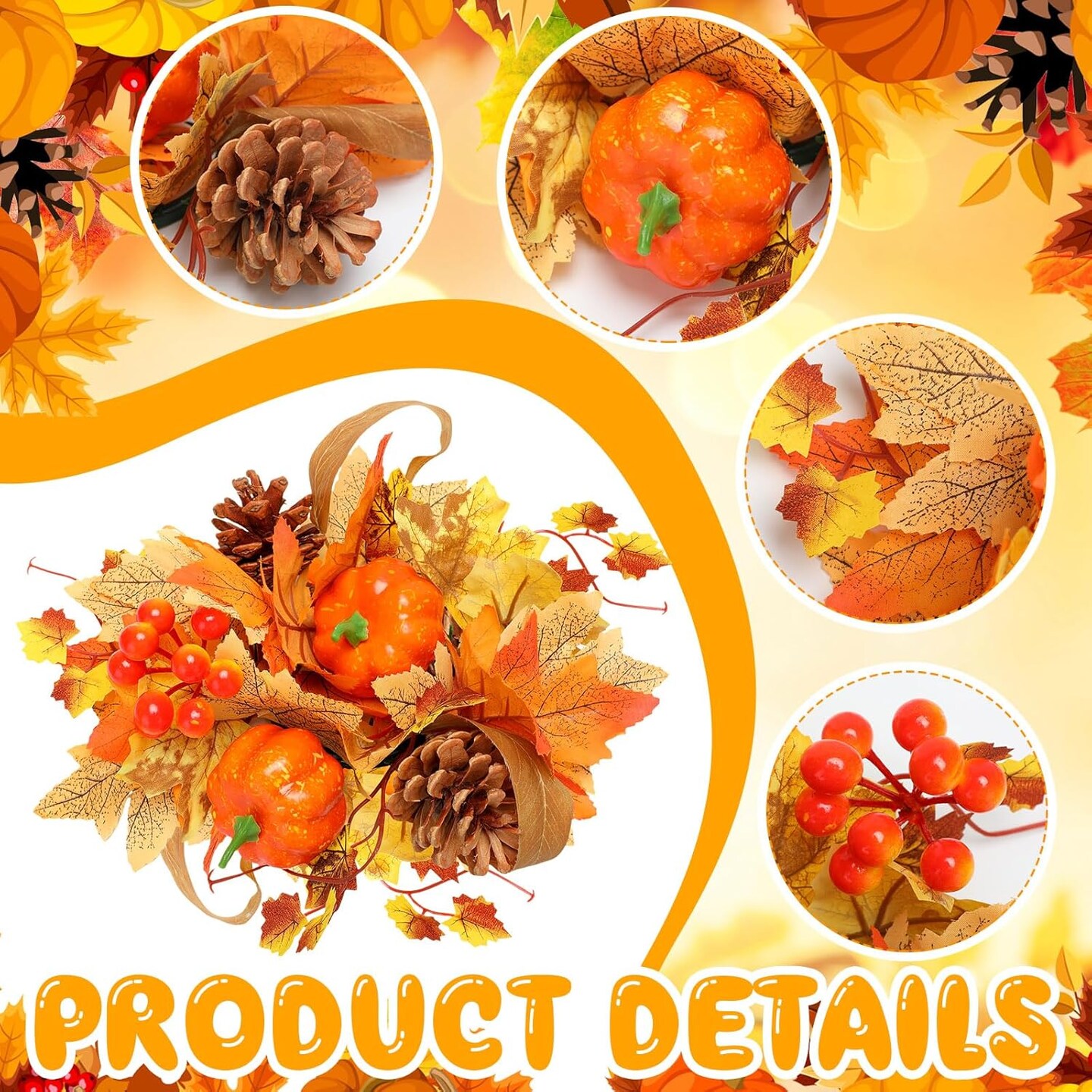 2 Pack Artificial Fall Flowers Centerpiece