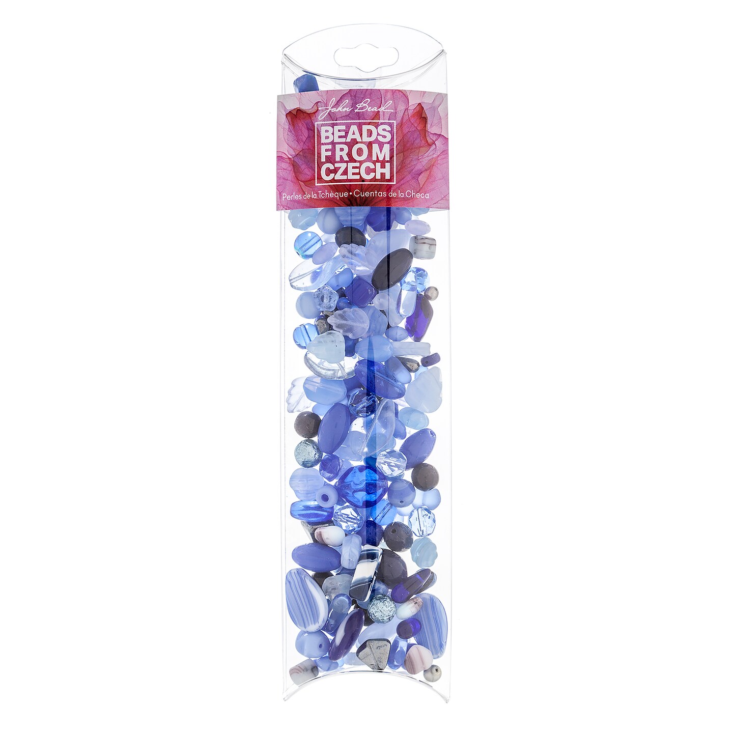 John Bead Mixed Czech Glass Beads Vial, 100g