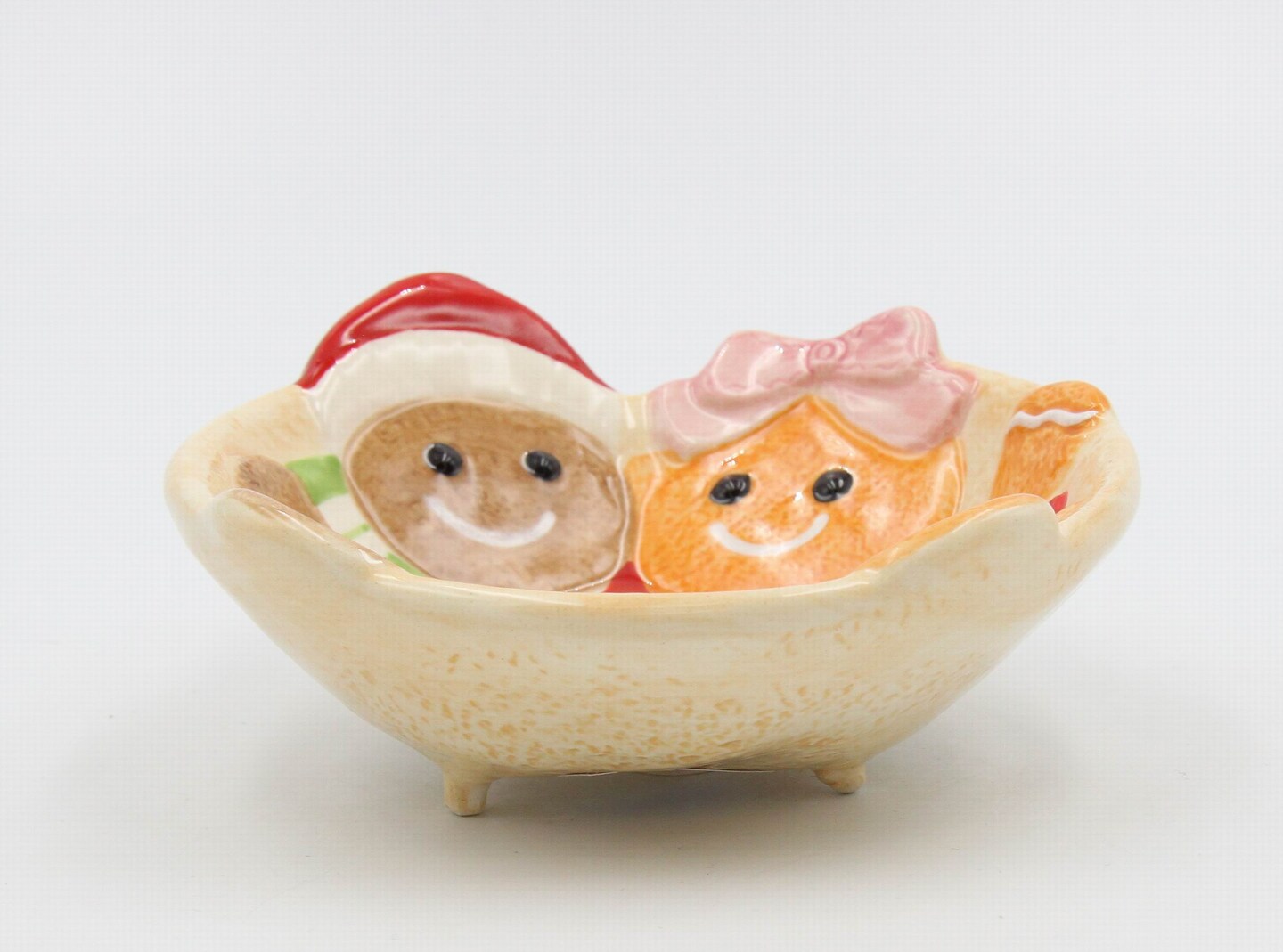 Ceramic Christmas Gingerbread Man Candy Bowl-Set Of 2, Home Décor, Gift for Her, Gift for Mom, Kitchen Décor, Christmas Décor
