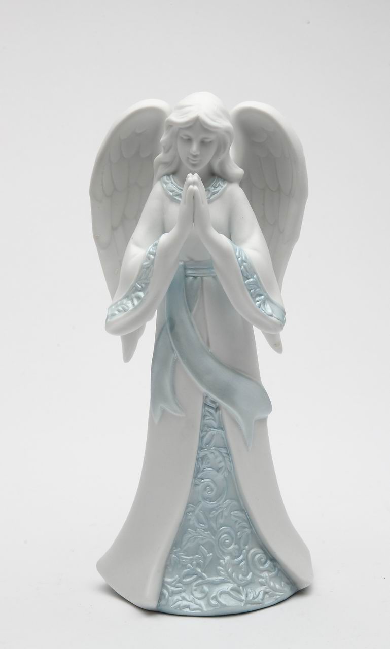 Ceramic Praying Angel Figurine, Home Décor, Religious Décor, Religious Gift, Church Décor, Baptism Gift