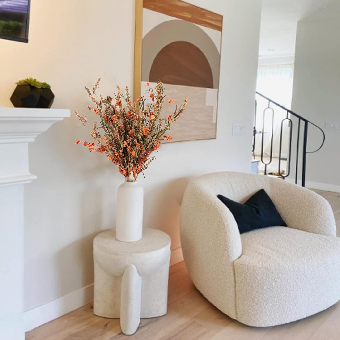 2 Bundles Artificial Fall Flowers Stem