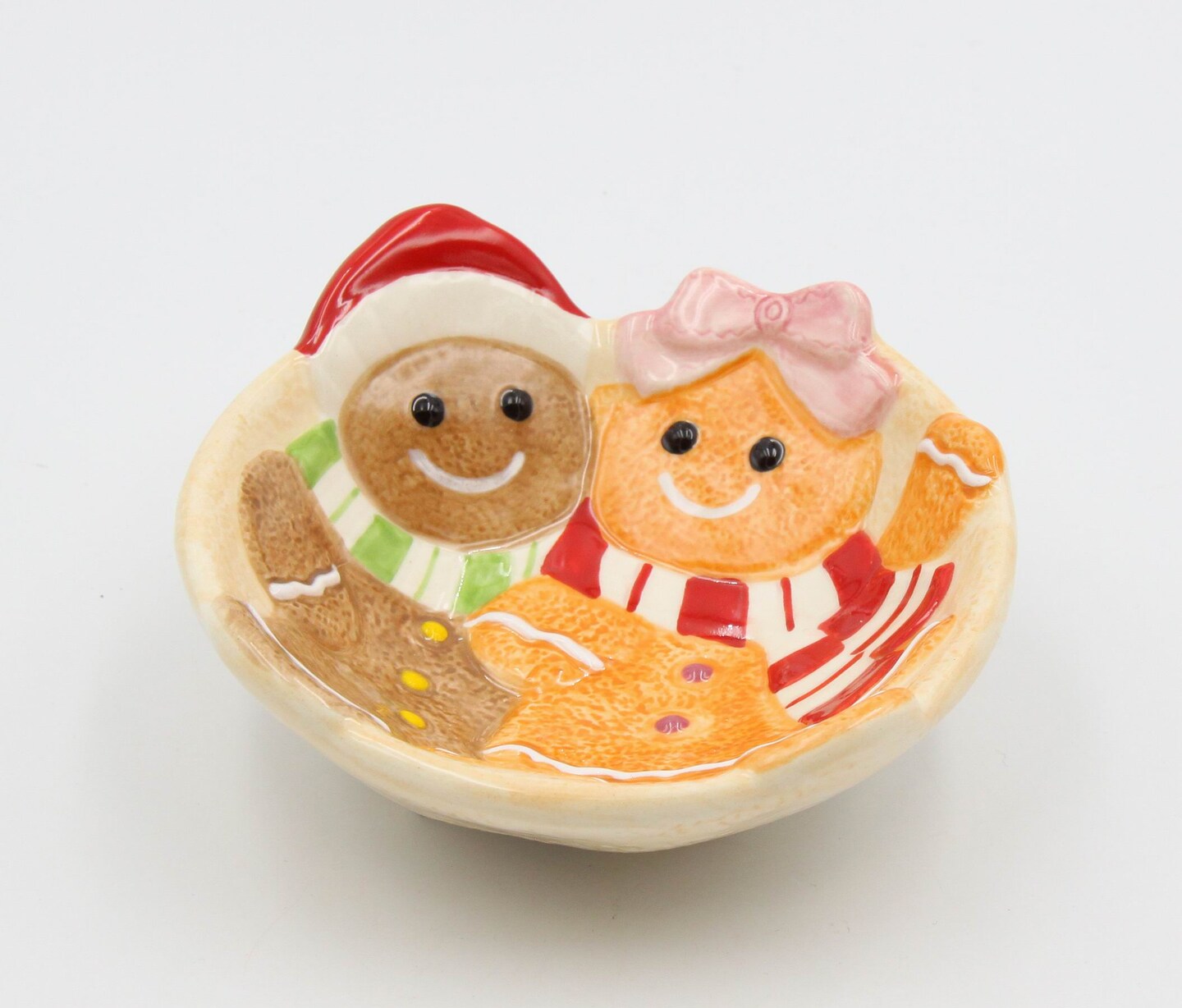 Ceramic Christmas Gingerbread Man Candy Bowl-Set Of 2, Home Décor, Gift for Her, Gift for Mom, Kitchen Décor, Christmas Décor