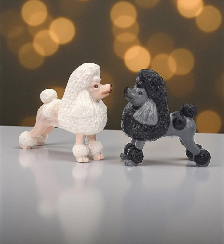 Ceramic Poodle Dogs Salt and Pepper Shakers, Home Décor, Gift for Her, Gift for Mom, Kitchen Décor, Dog Lover Gift, Pet Loss Gift