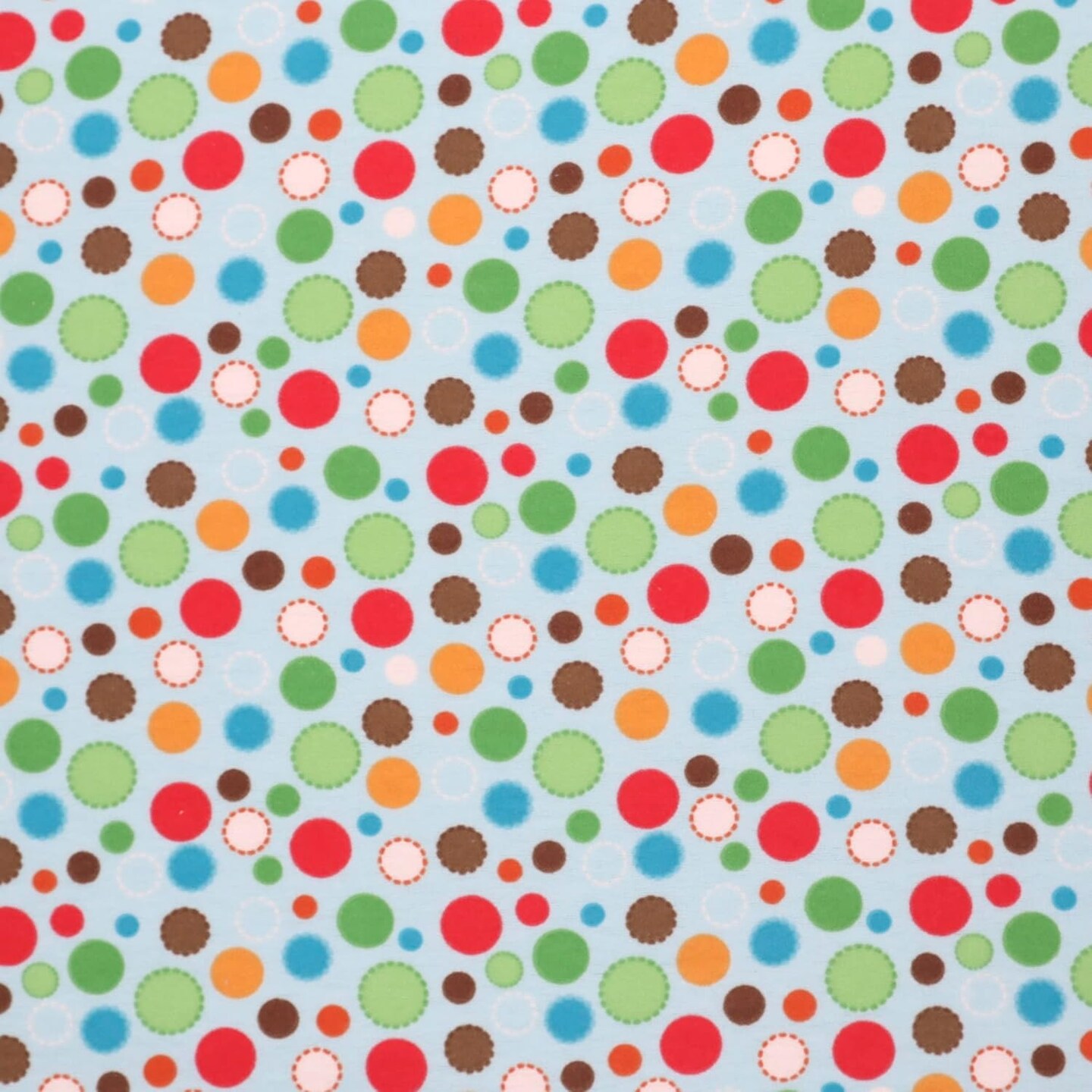 Mook Fabrics Multi Circle Flannel Fabric [43 in. Wide] - By The Yard