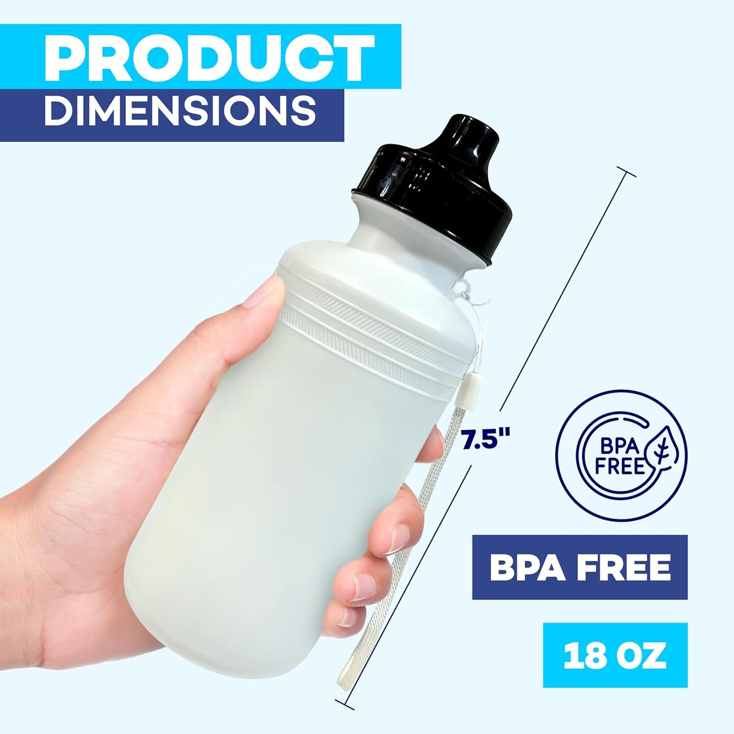 4E&#x27;s Novelty Bulk Water Bottles 12-Pack 18oz &#x2013; BPA-Free, Reusable Plastic Water Bottle for Kids &#x26; Adults