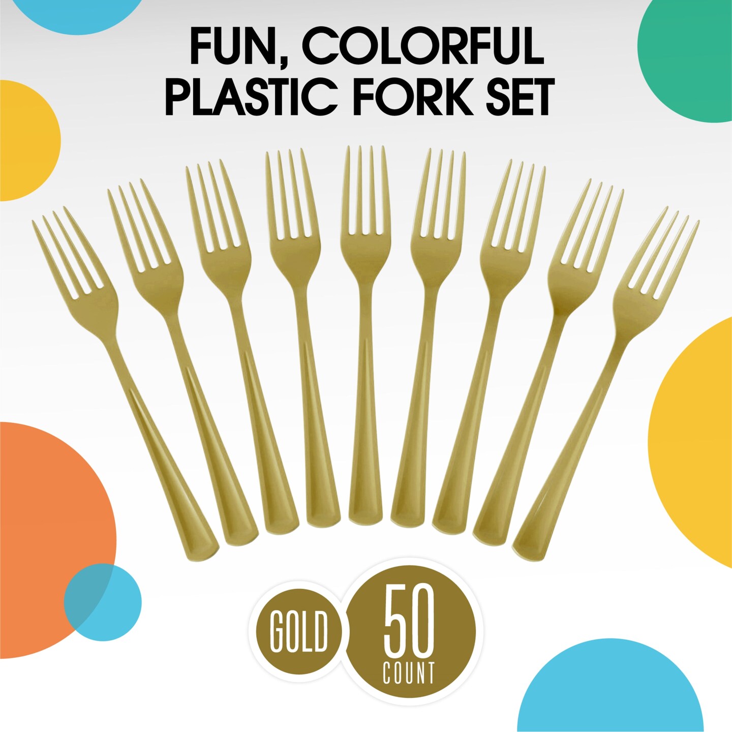 Party Solids 100 Pcs Disposable Utensils – Heavy Duty Plastic Cutlery Set – Premium Plastic Forks, Spoons or Knives for Parties, Events, Catering & Tableware Supplies by Exquisite