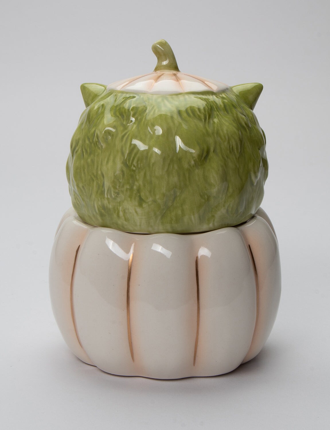 Ceramic White Pumpkin Owl Candy Jar, Home D&#xE9;cor, Gift for Her, Gift for Mom, Kitchen D&#xE9;cor, Fall D&#xE9;cor, Halloween D&#xE9;cor