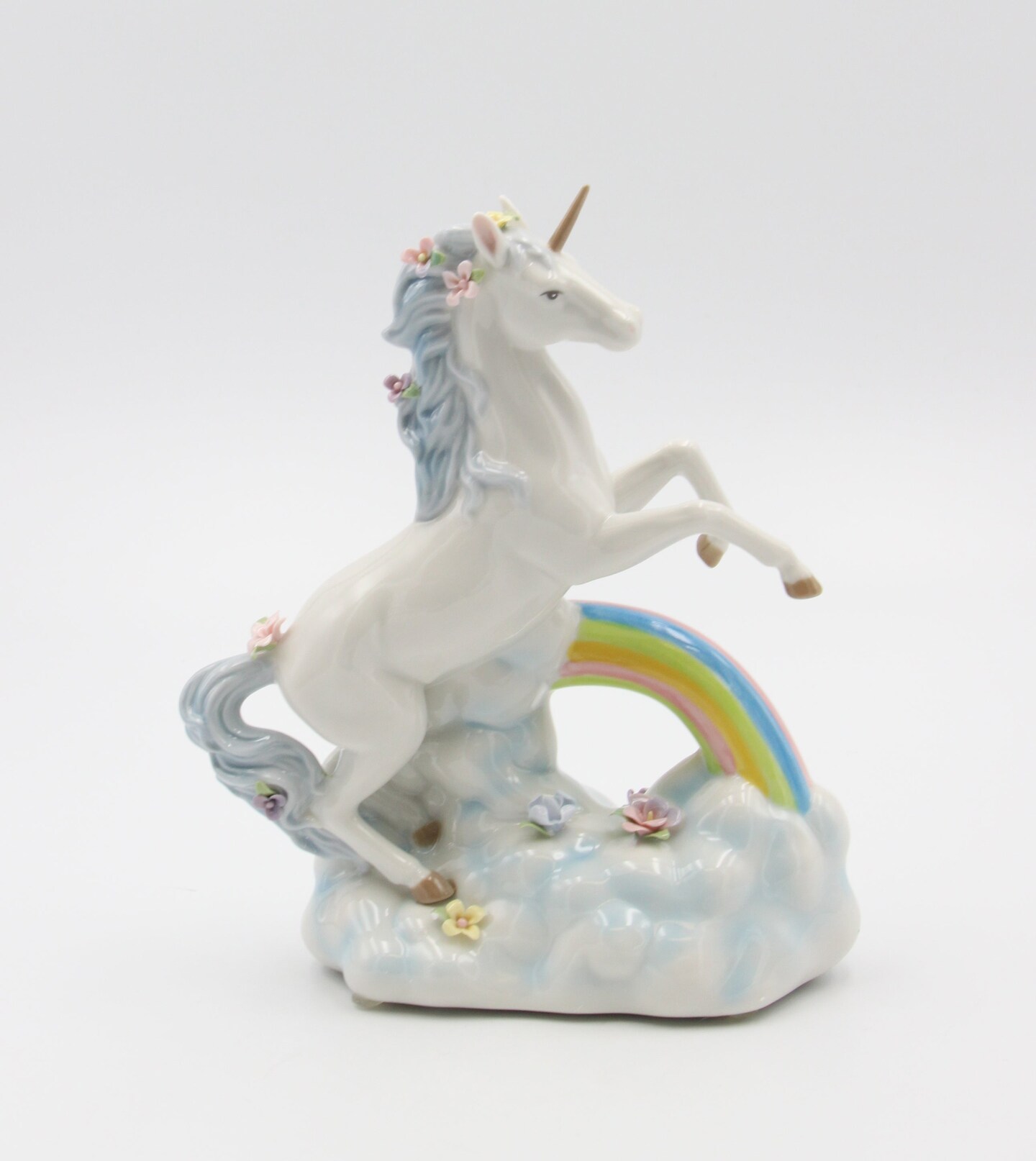 Ceramic Unicorn Jumping Over The Rainbow Musical Box, Home D&#xE9;cor, Gift for Her, Gift for Daughter, Horse Lover Gift, Cottagecore