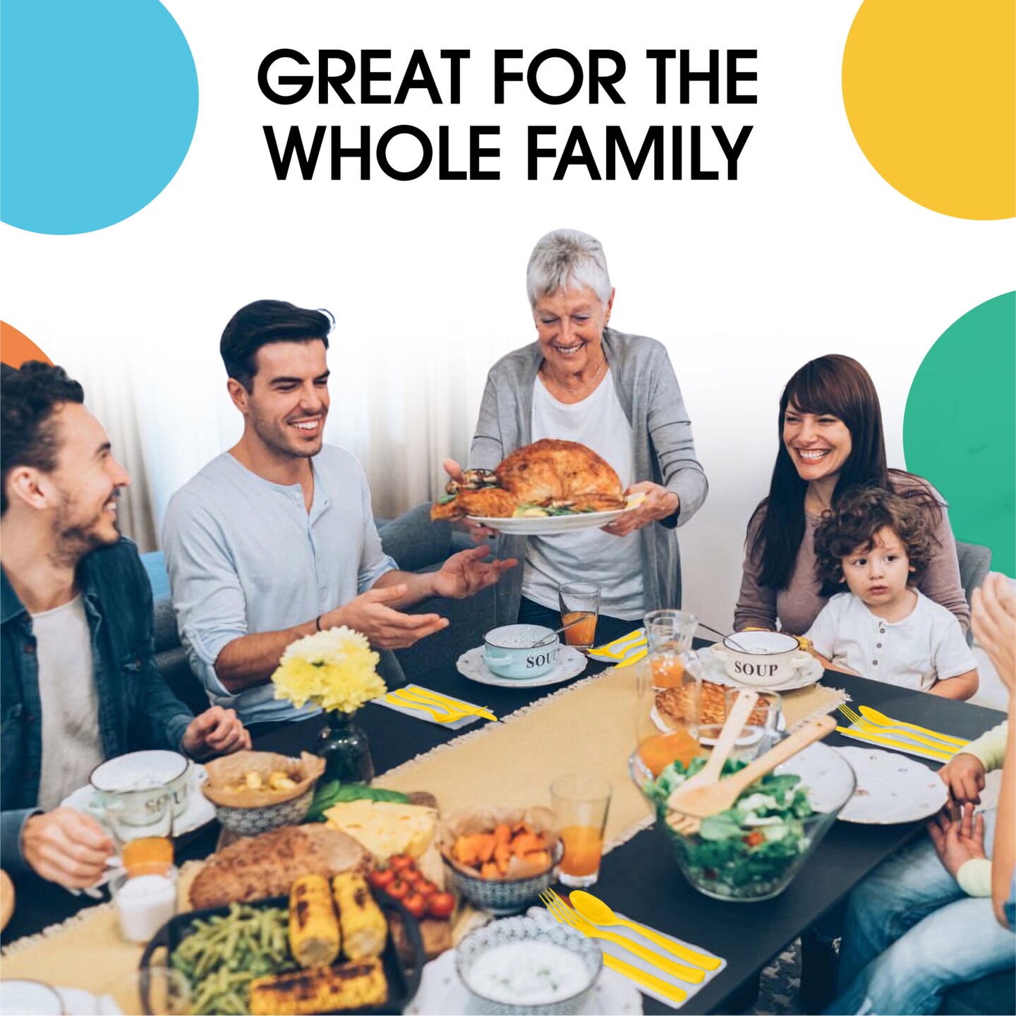 Party Solids 100 Pcs Disposable Utensils – Heavy Duty Plastic Cutlery Set – Premium Plastic Forks, Spoons or Knives for Parties, Events, Catering & Tableware Supplies by Exquisite