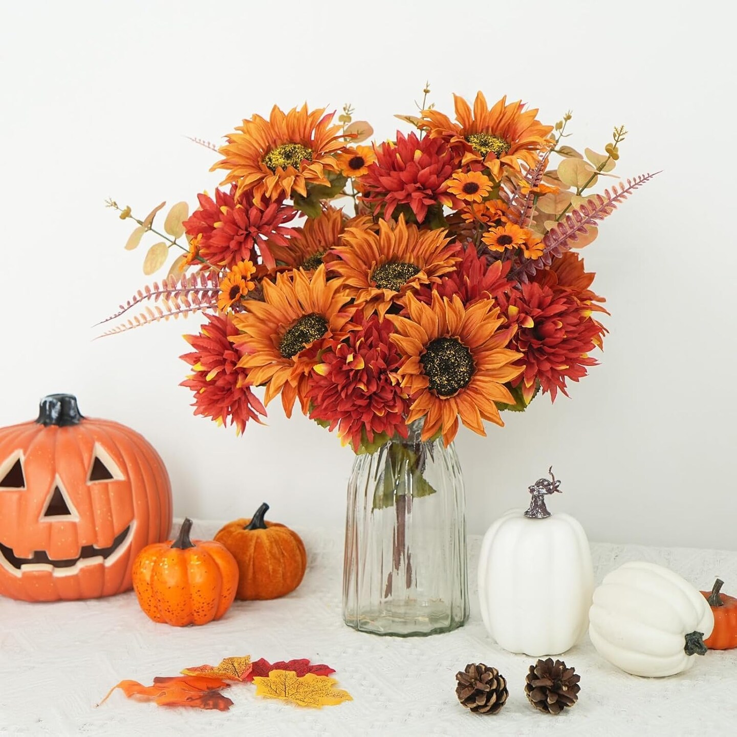 2 Pcs Fall Sunflowers Artificial Home Centerpiece