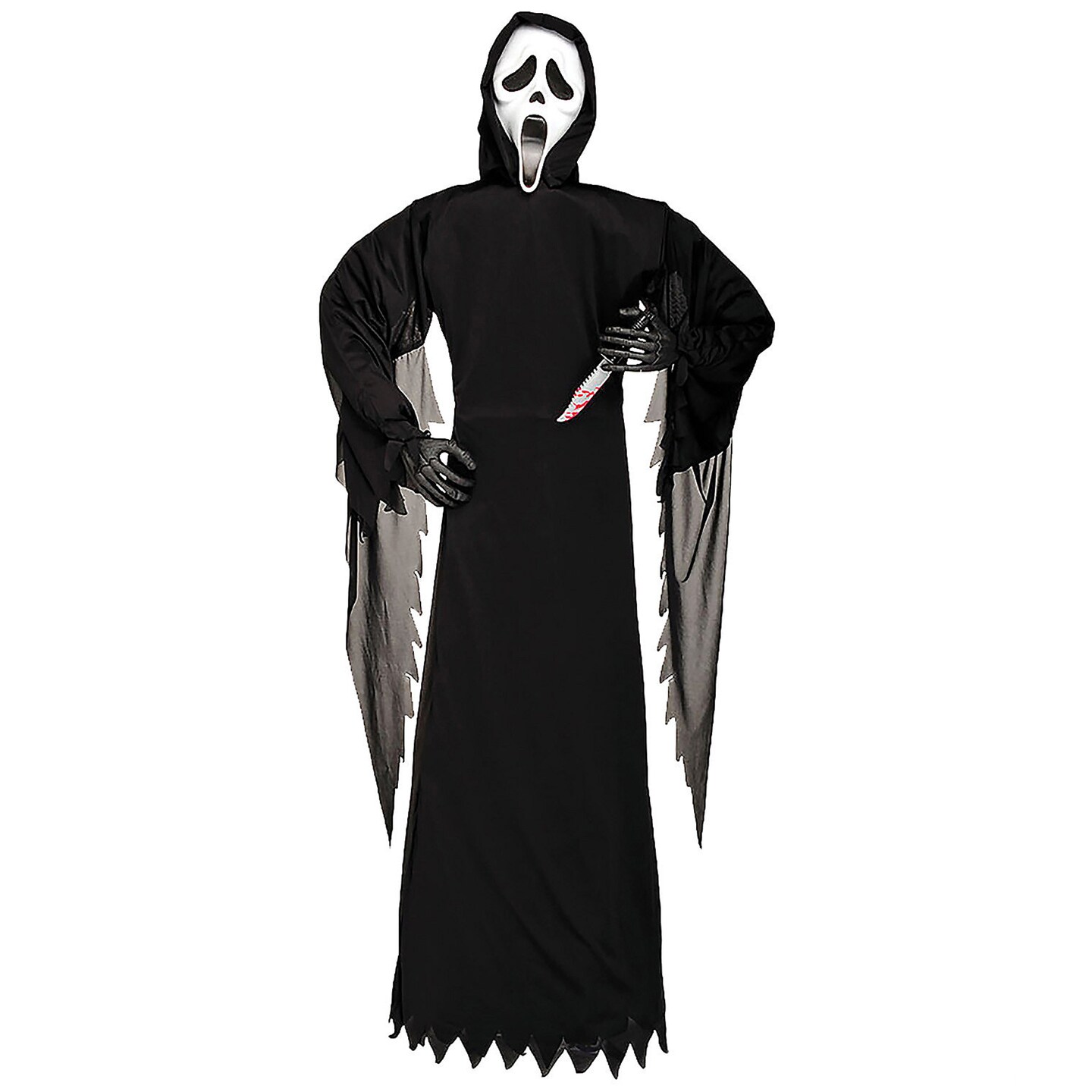 6 Inches Ghost Face Prop with Knife Mini Halloween Decoration