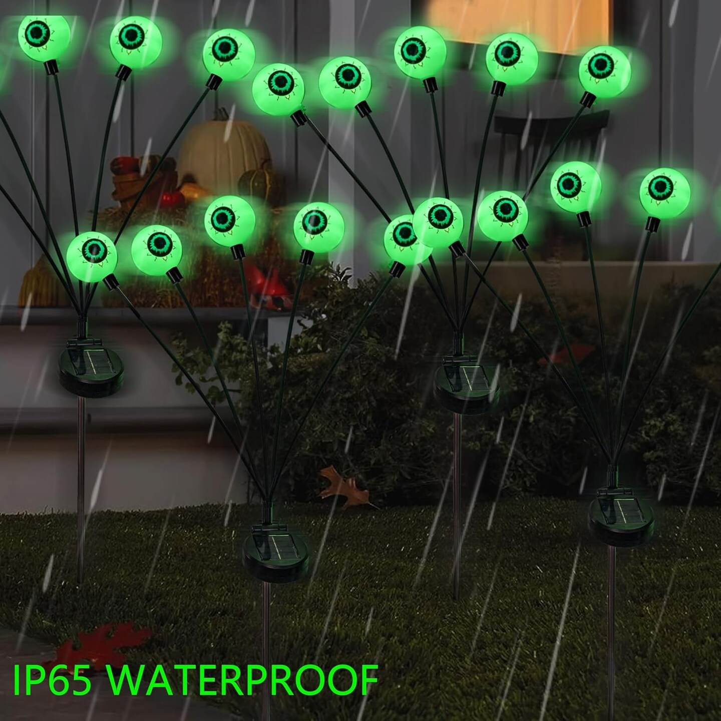 4 Pack 24LED Solar Eyeball Pathway Lights - Halloween Decorations