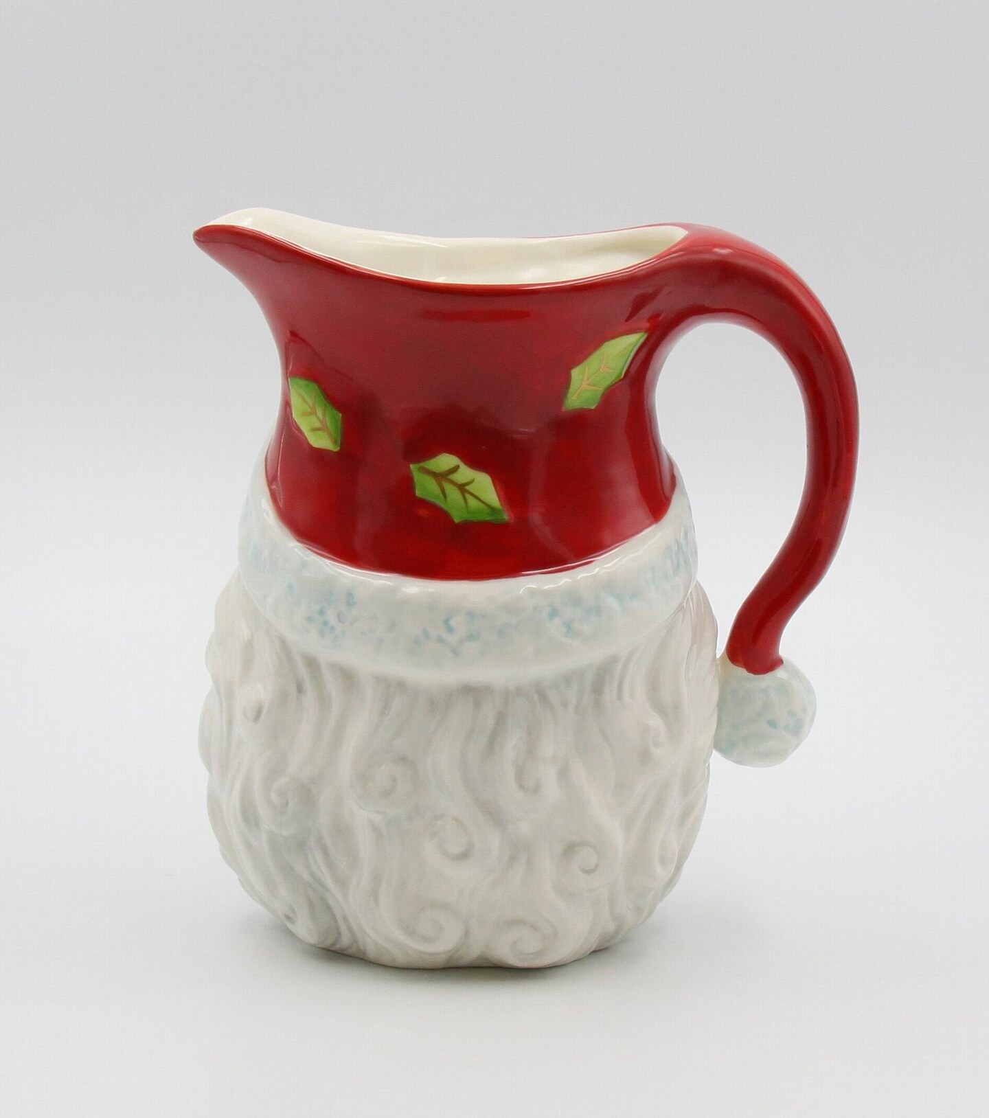 Ceramic African American Christmas Santa Claus Drink Pitcher, Home Décor, Gift for Her, Gift for Mom, Kitchen Décor, Christmas Décor