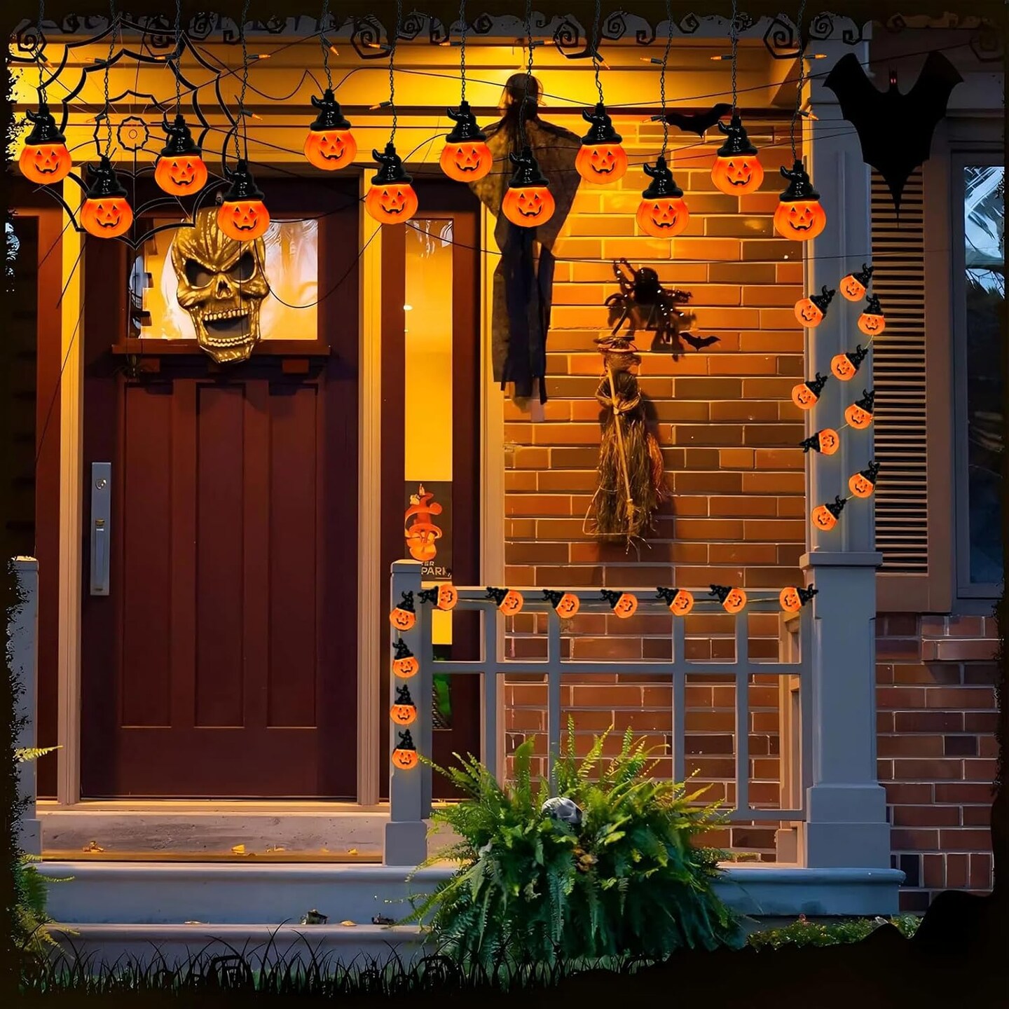 7FT LED Halloween Indoor Curtain String Lights