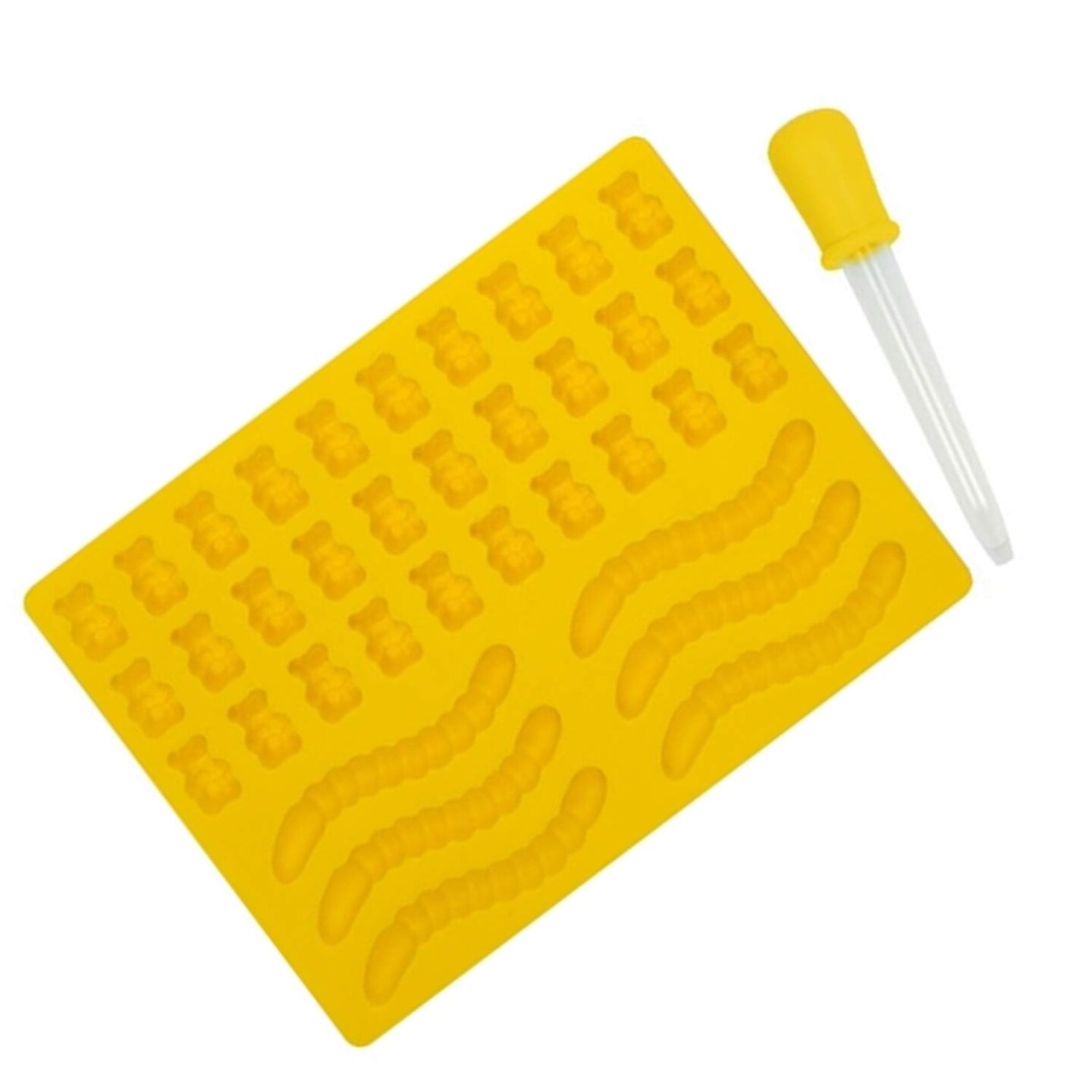 Gummy Worm/Bear Silicone Mold with Dropper
