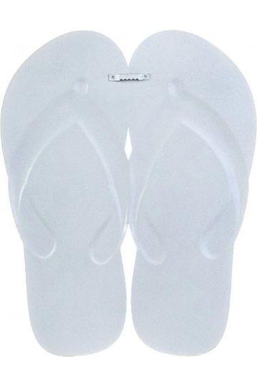 13&#x22; Metal Embossed Flip Flops: Lemon Black