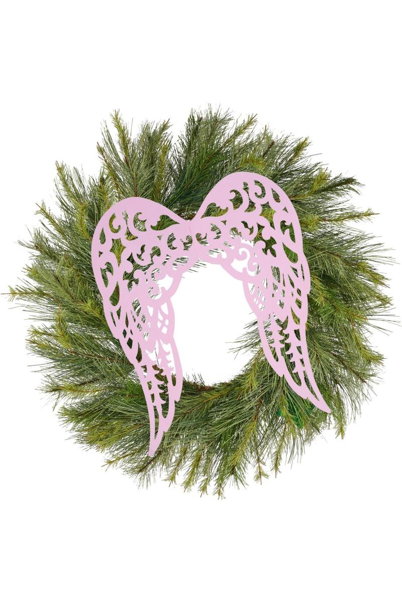 17&#x22; Metal Filigree Angel Wings: Light Pink