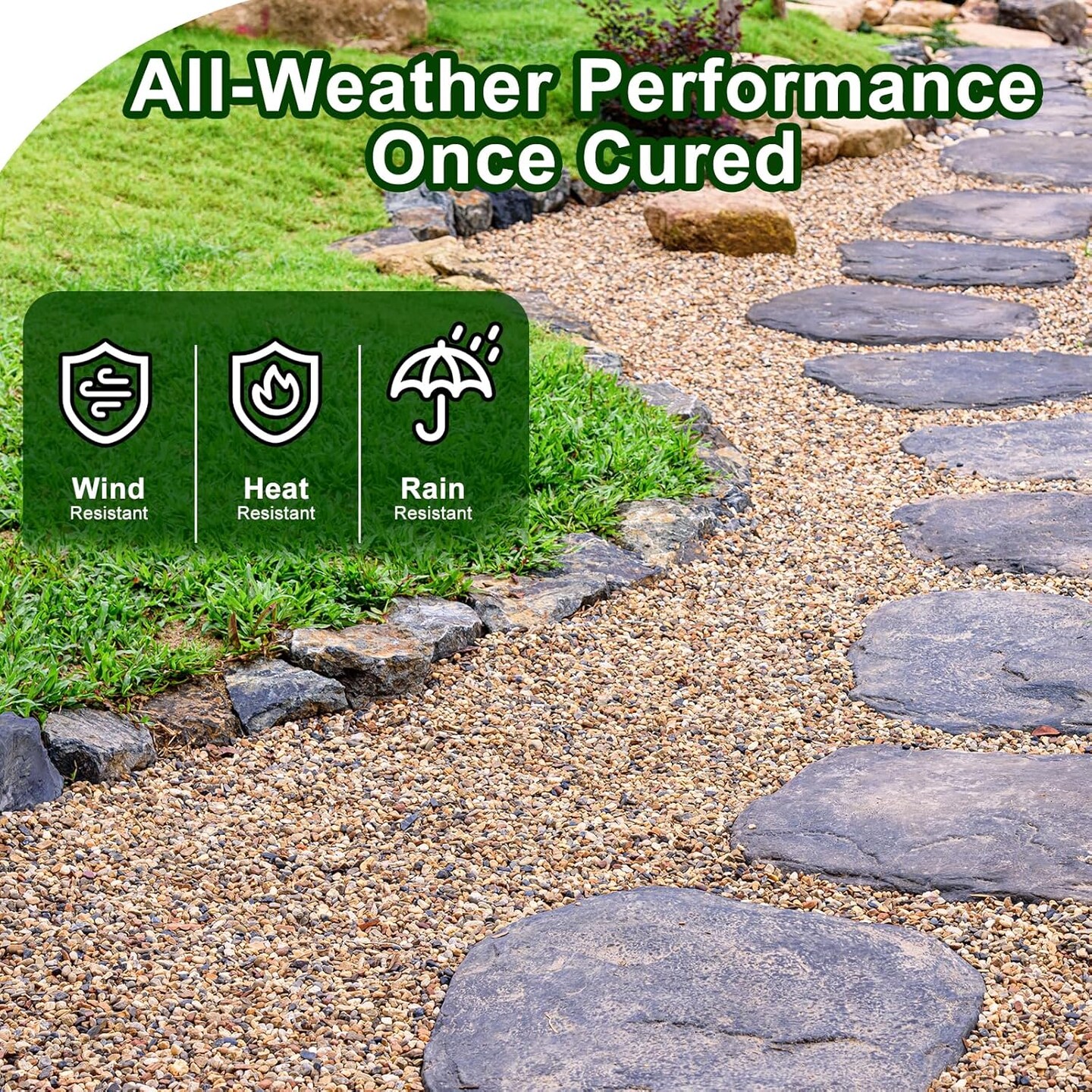 Teexpert 1 Gallon Rock Glue for Landscaping &#x2013; Strong Pea Gravel Glue &#x26; Stone Glue Mulch Glue for Rock Adhesive Binder Sticky Rock Glue for Outdoor Landscape Walkways, Yards, Patios, Driveways