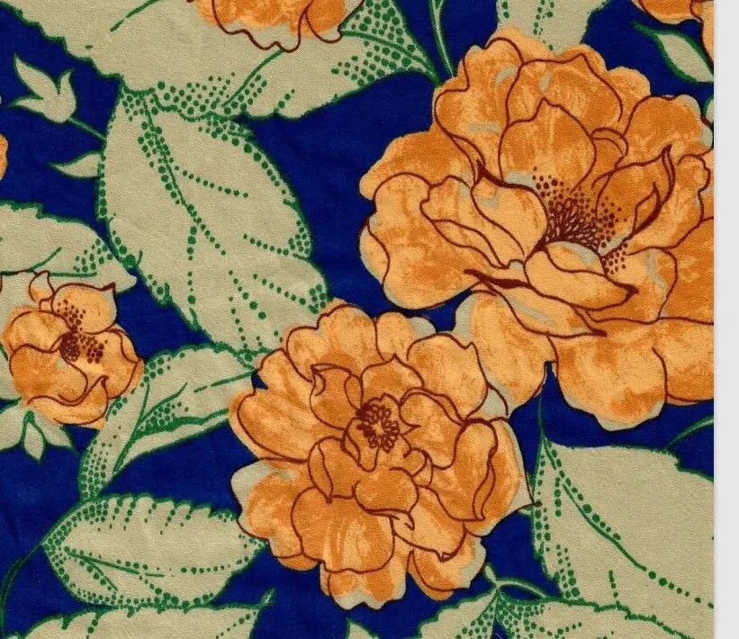 1 Yard Satin Floral Print Fabric, 58/59&#x2033; Wide 100% Polyester