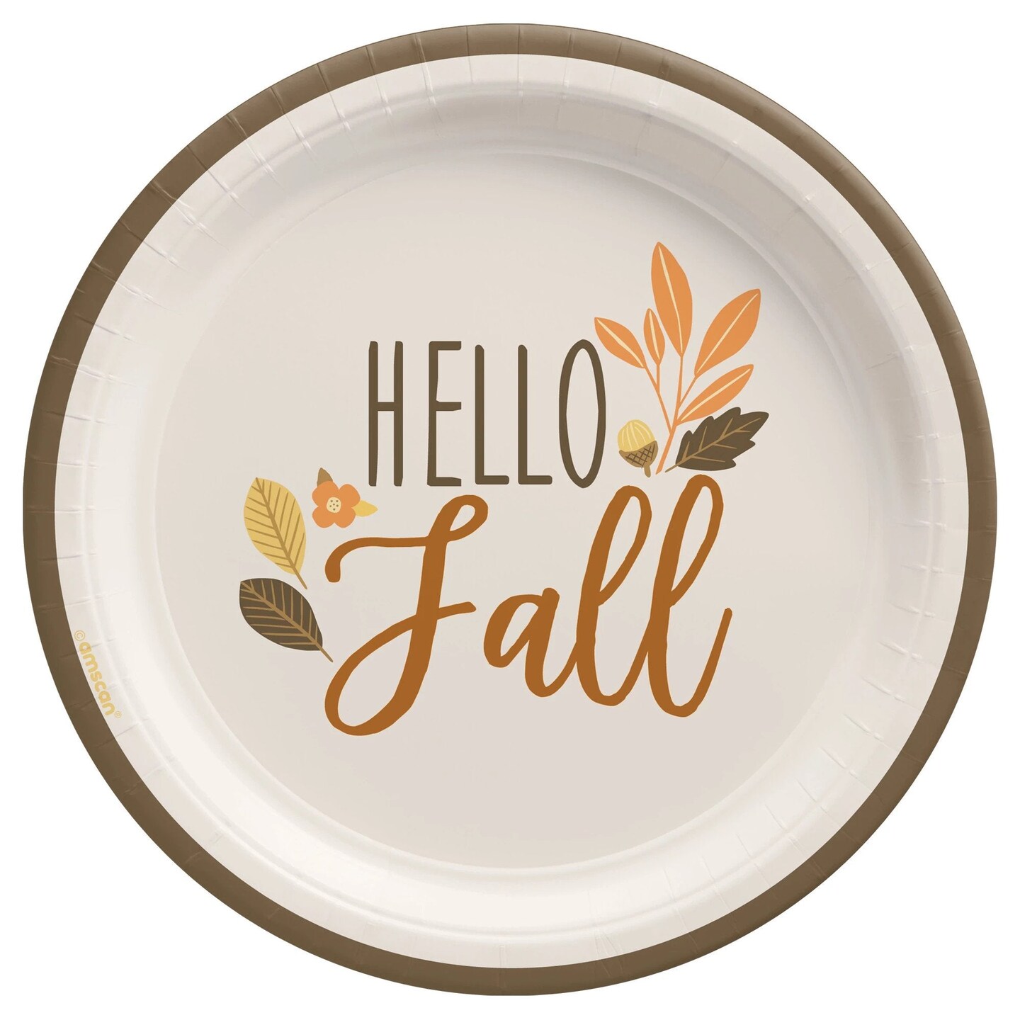 Golden Autumn 7&#x22; Round Plates - 8ct