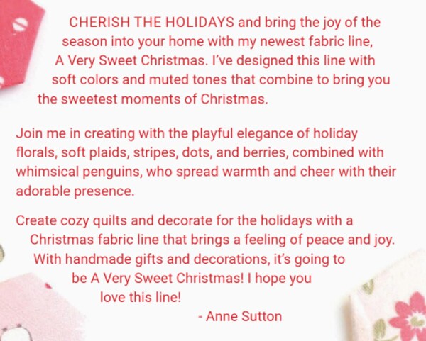 A Very Sweet Christmas Fat Quarter Bundle by Bunny Hill Designs for Moda (3060AB)