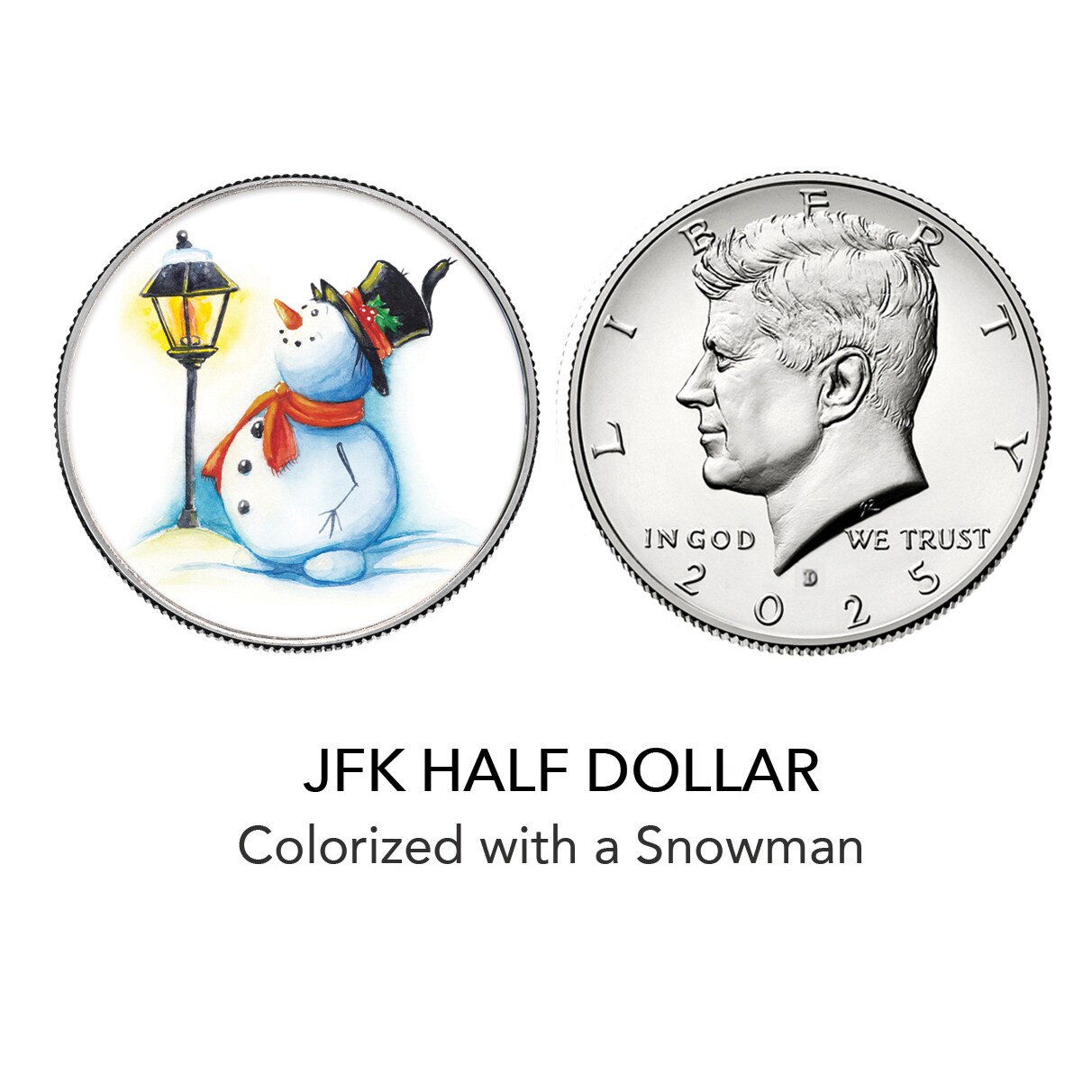2025 Snowman Coin Collectible Greeting Card