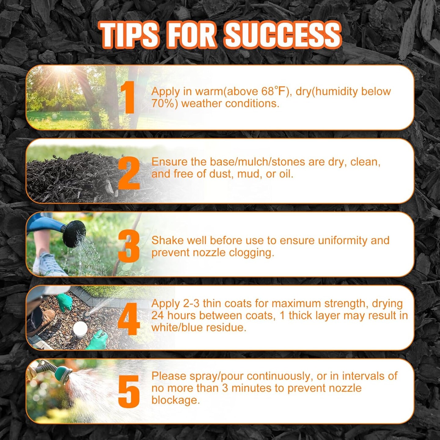 Mulch Glue, 1 Gallon Rock Glue for Landscaping, Strong Pea Gravel Stabilizer Resin Binder, Safe Mulch Lock Anchor Adhesive Outdoor for Cypress, Lawn, Garden, Landscape Edging