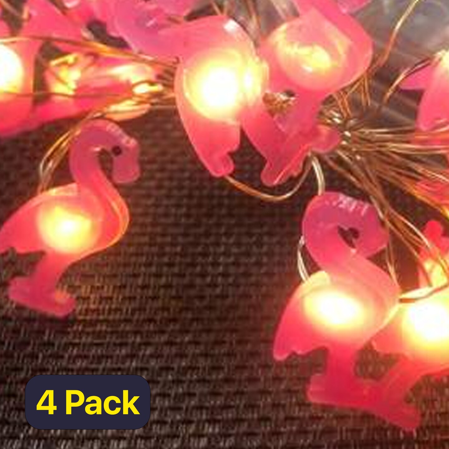 7-Foot Long Flamingo Light Strand with 20 LEDs for Summer Decor