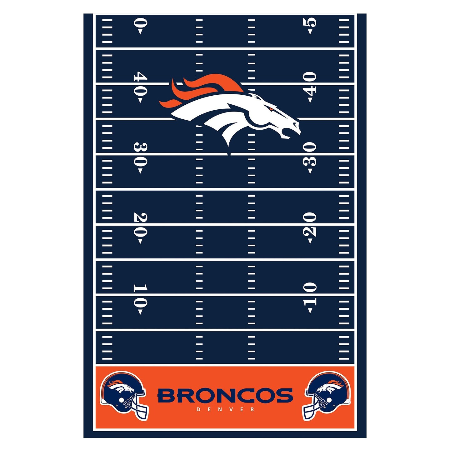 Denver Broncos Plastic Table Cover - 54&#x22; x 96&#x22;
