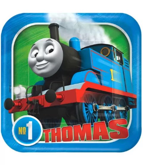 Thomas the Train All Aboard 7&#x22; Square Paper Plates - 8ct