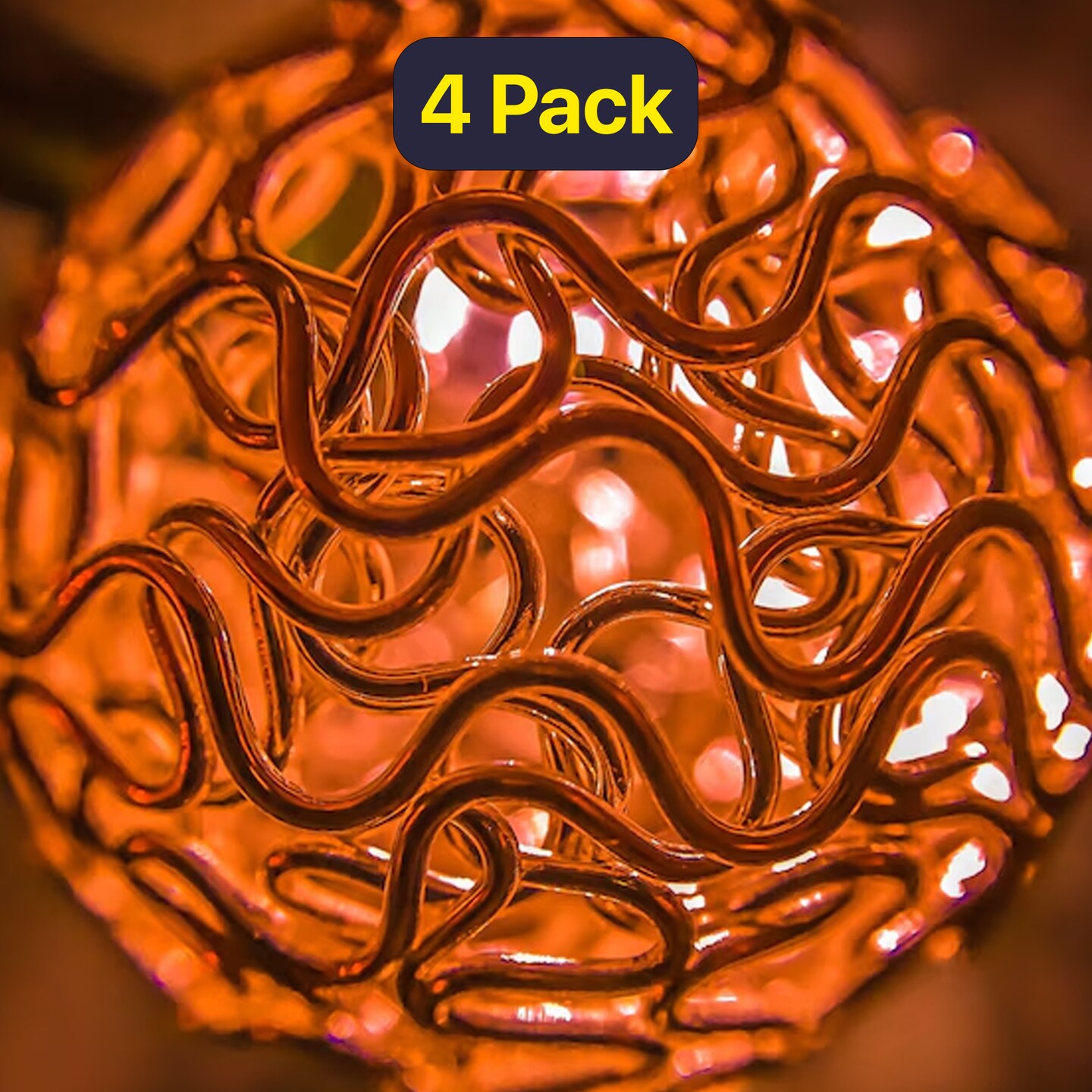 10 LED Rose Gold Copper Ball Fairy Lights &#x2014; Battery Powered