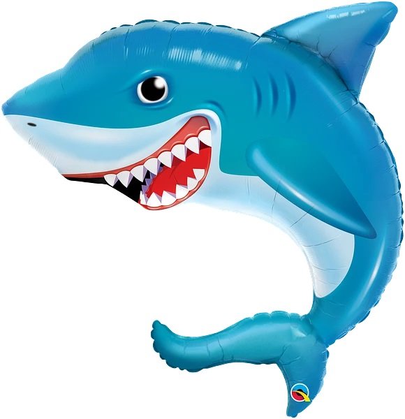 Smilin&#x27; Shark Giant Foil Balloon - 36&#x22;