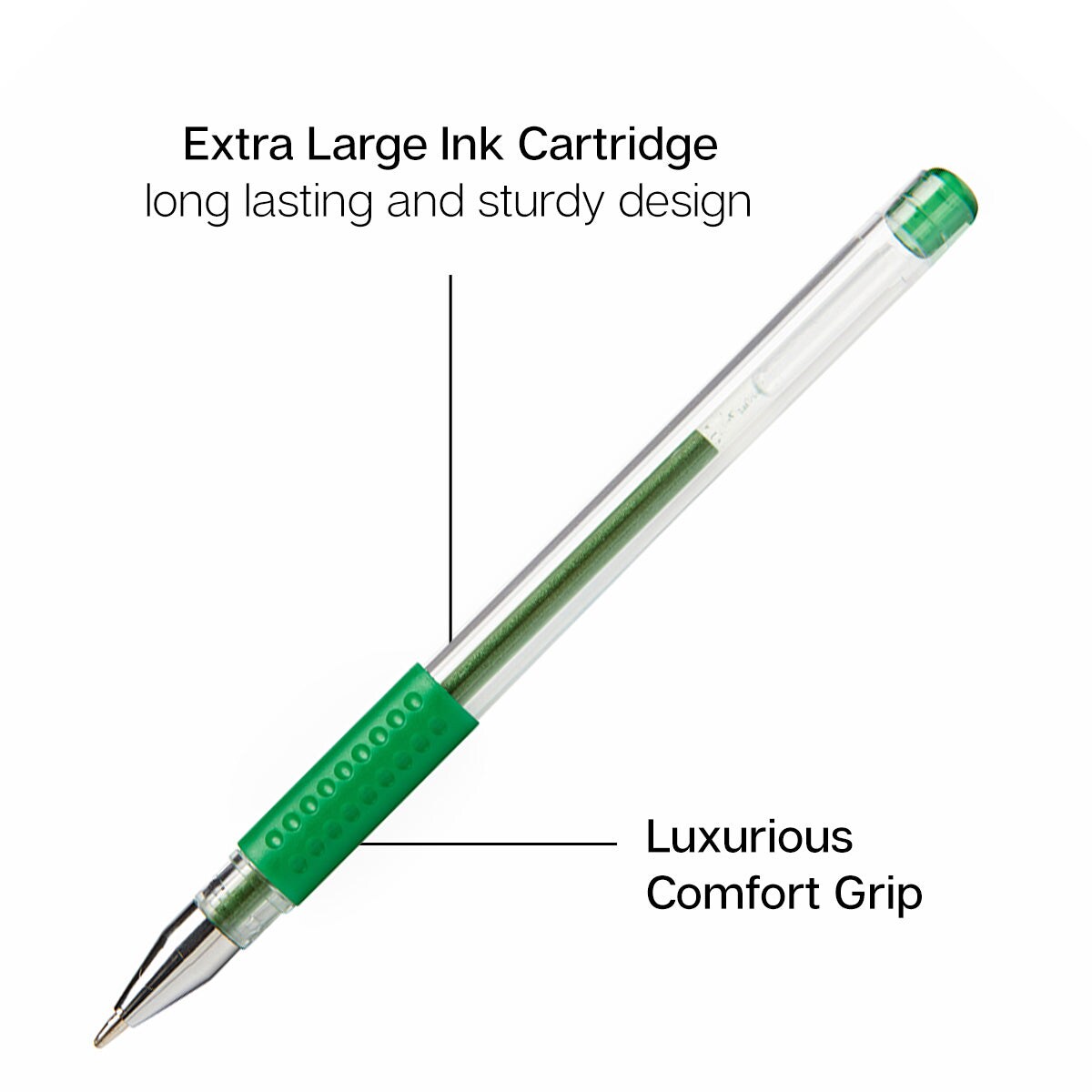 KINGART&#xAE; Soft Grip Glitter Gel Pens, 2.0mm Ink Cartridge, Set of 80 Unique Colors