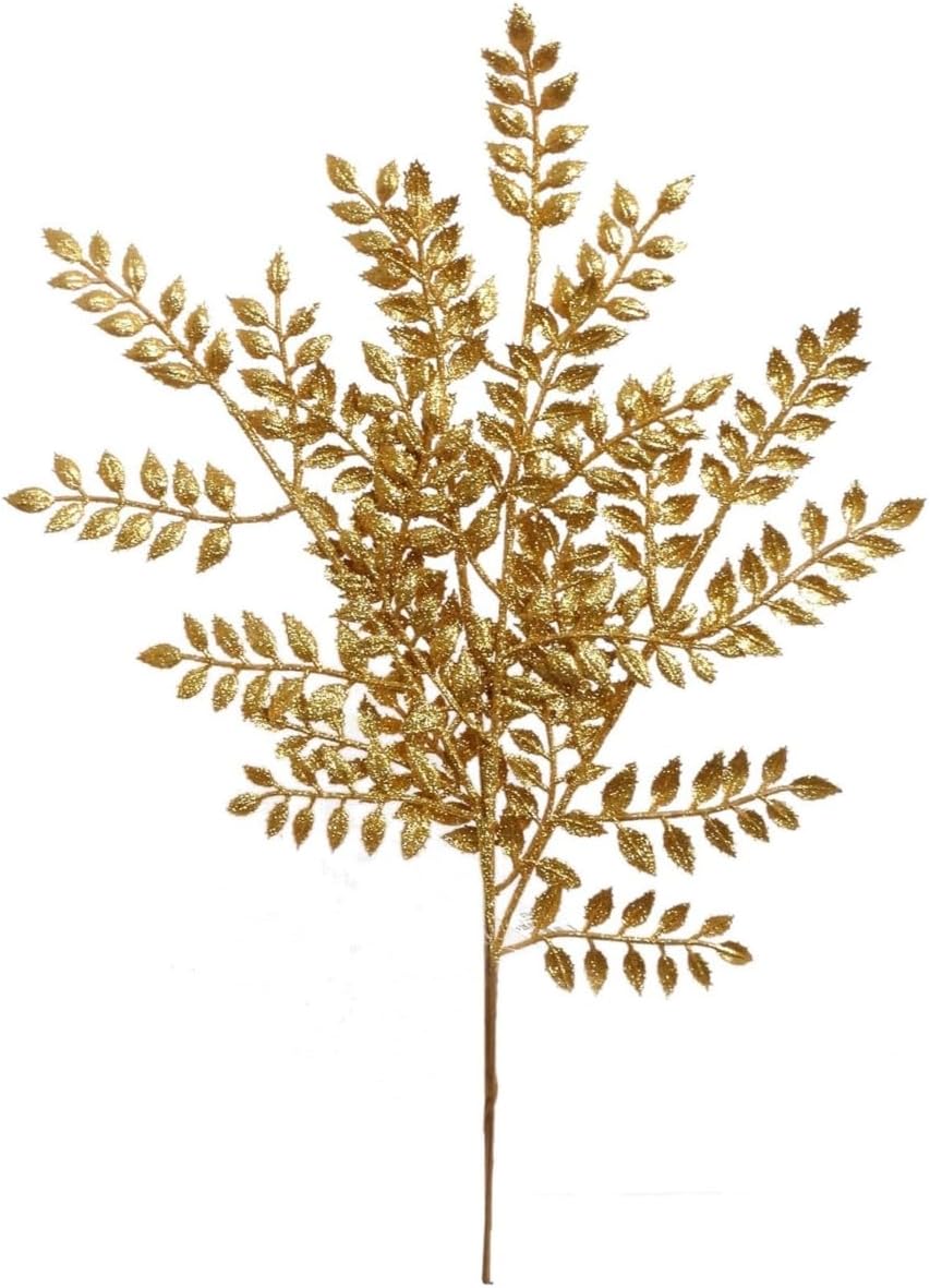 23" Gold Glitter Ash Spray - Set of 4, Festive Holiday Accents, Ideal for Christmas Decor & Floral Arrangements - Perfect for Home, Office - 2024 Christmas Collection, Floral Home by Artificial Flowers