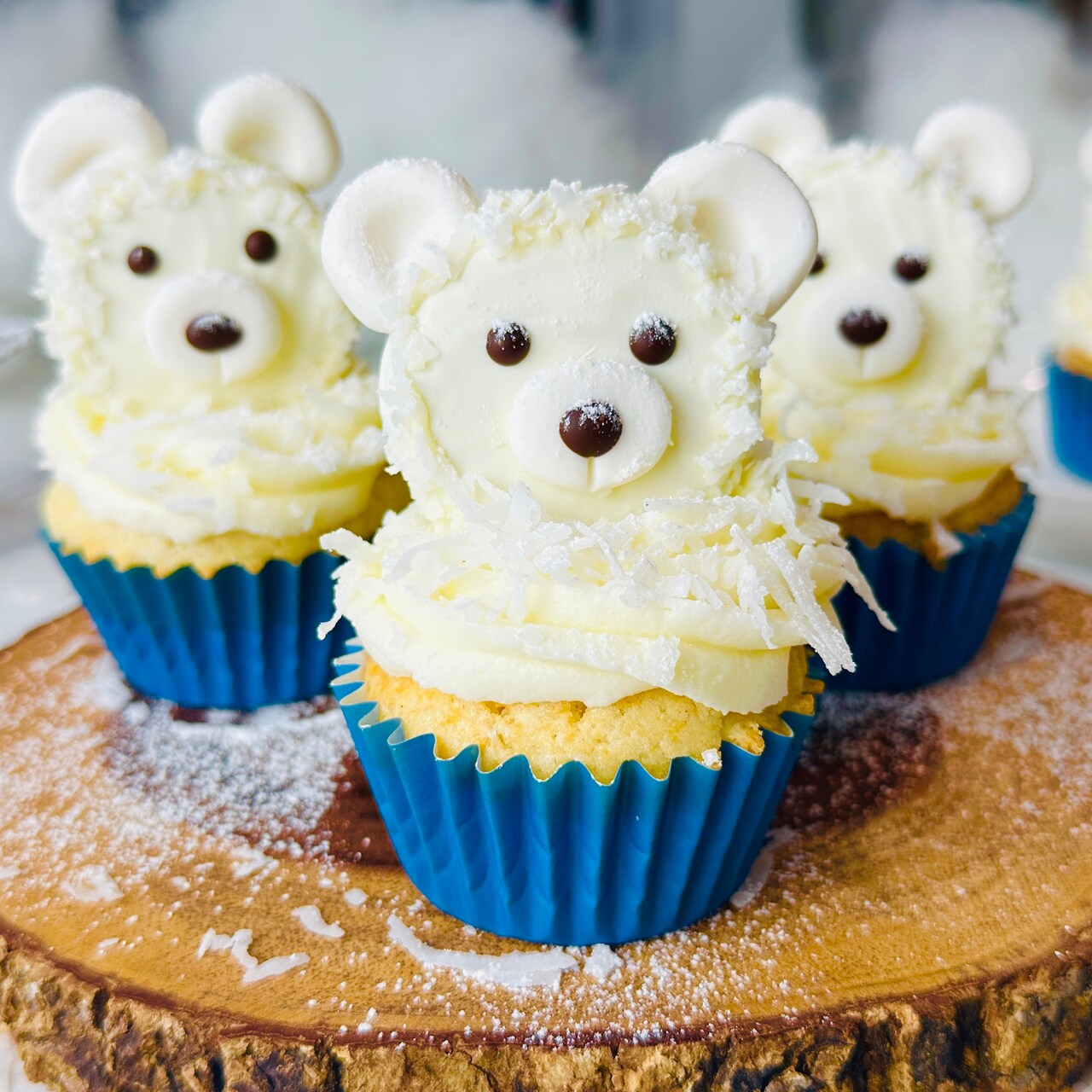 Polar Bear Coconut Cupcakes