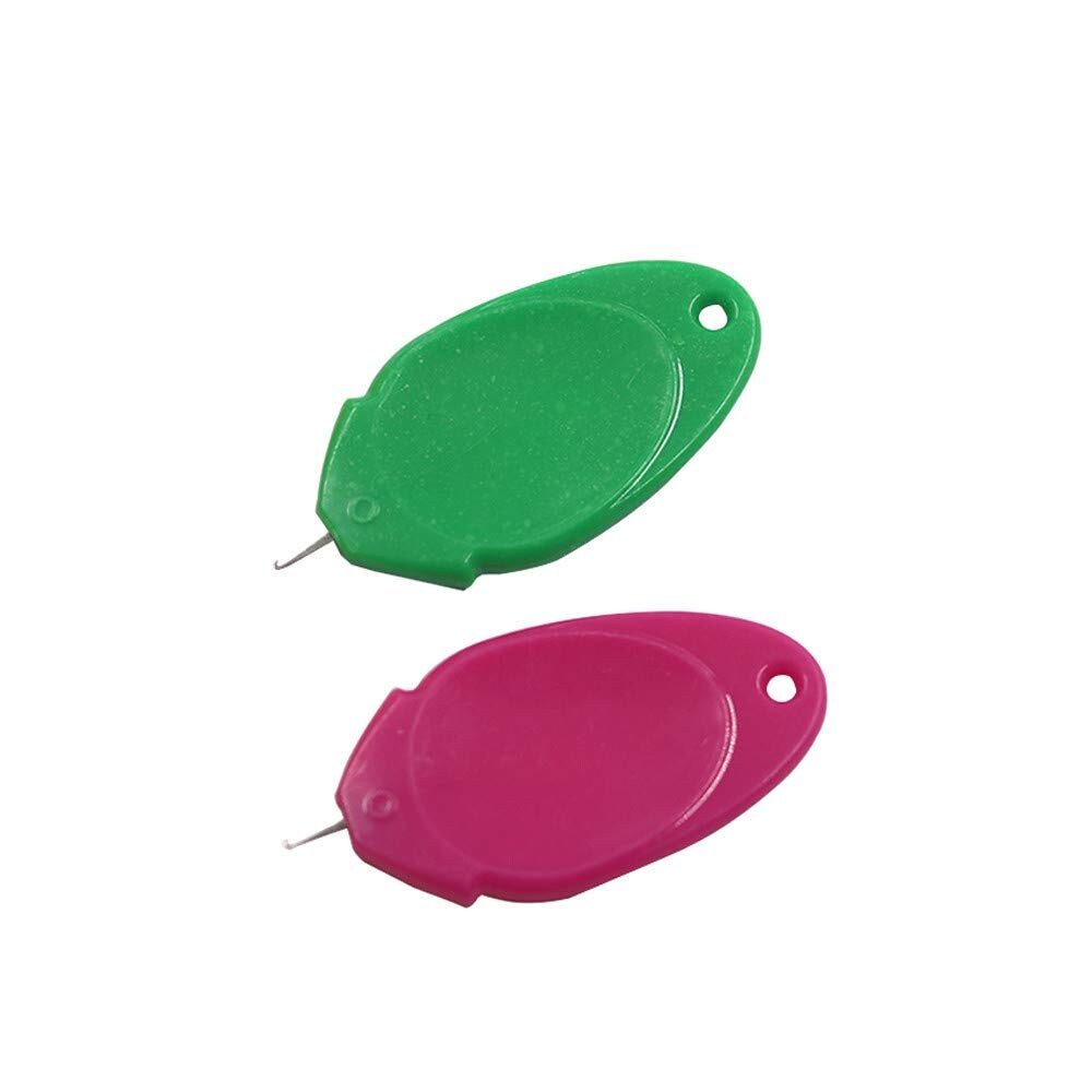 Automatic Needle Threader, with 2 Pcs Plastic Needle Threader Easy Needle Threader Tool Sewing Accessories